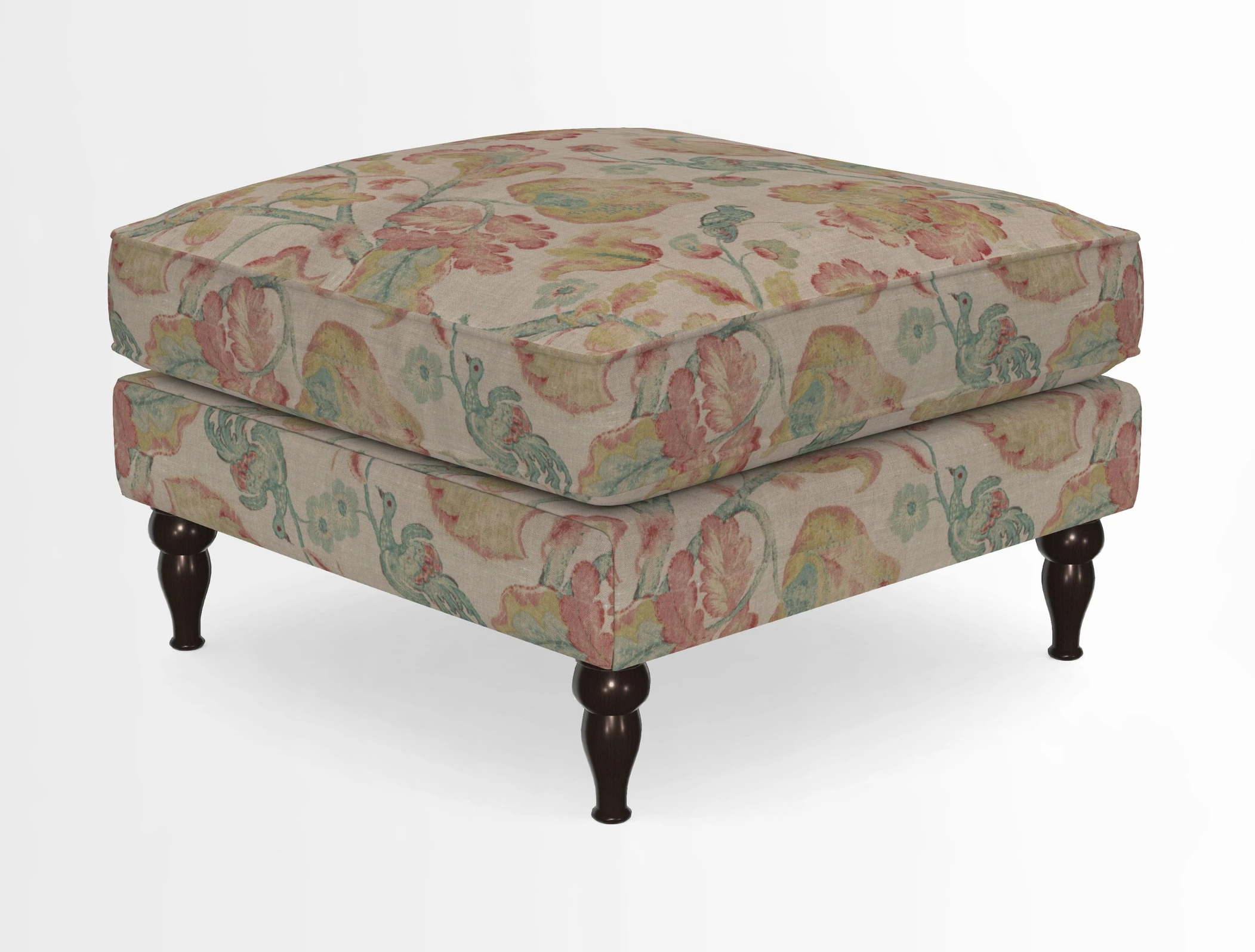 Cooksbridge Standard Footstool in Two Tone Plain Biscuit