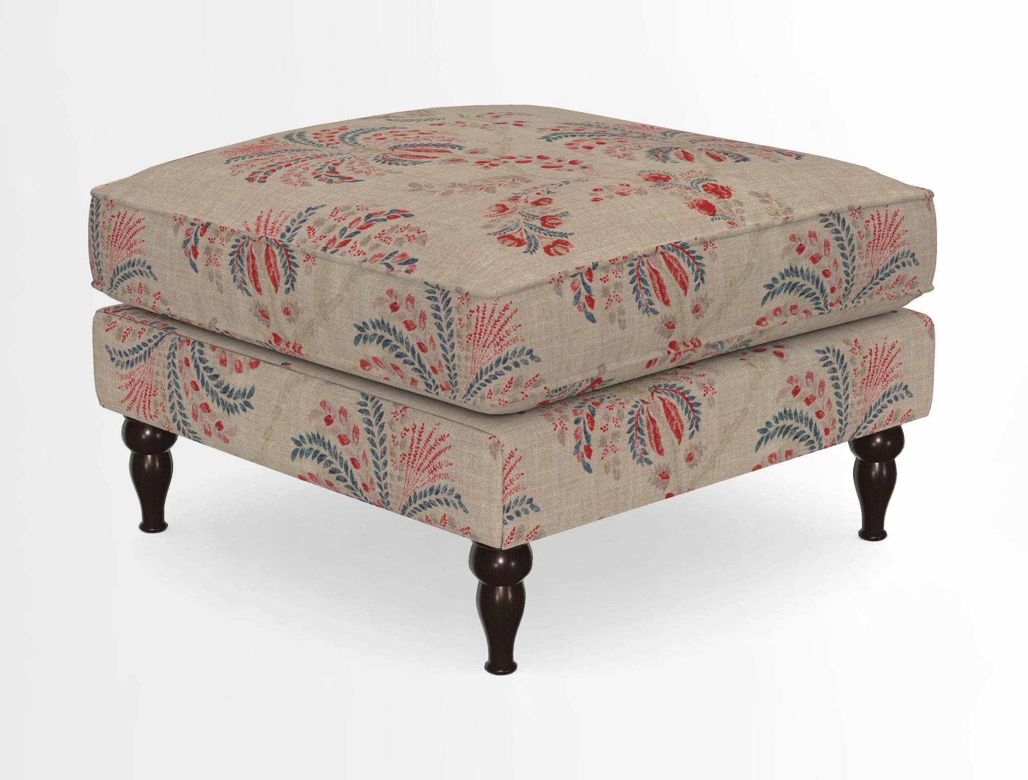 Cooksbridge Standard Footstool in Two Tone Plain Biscuit
