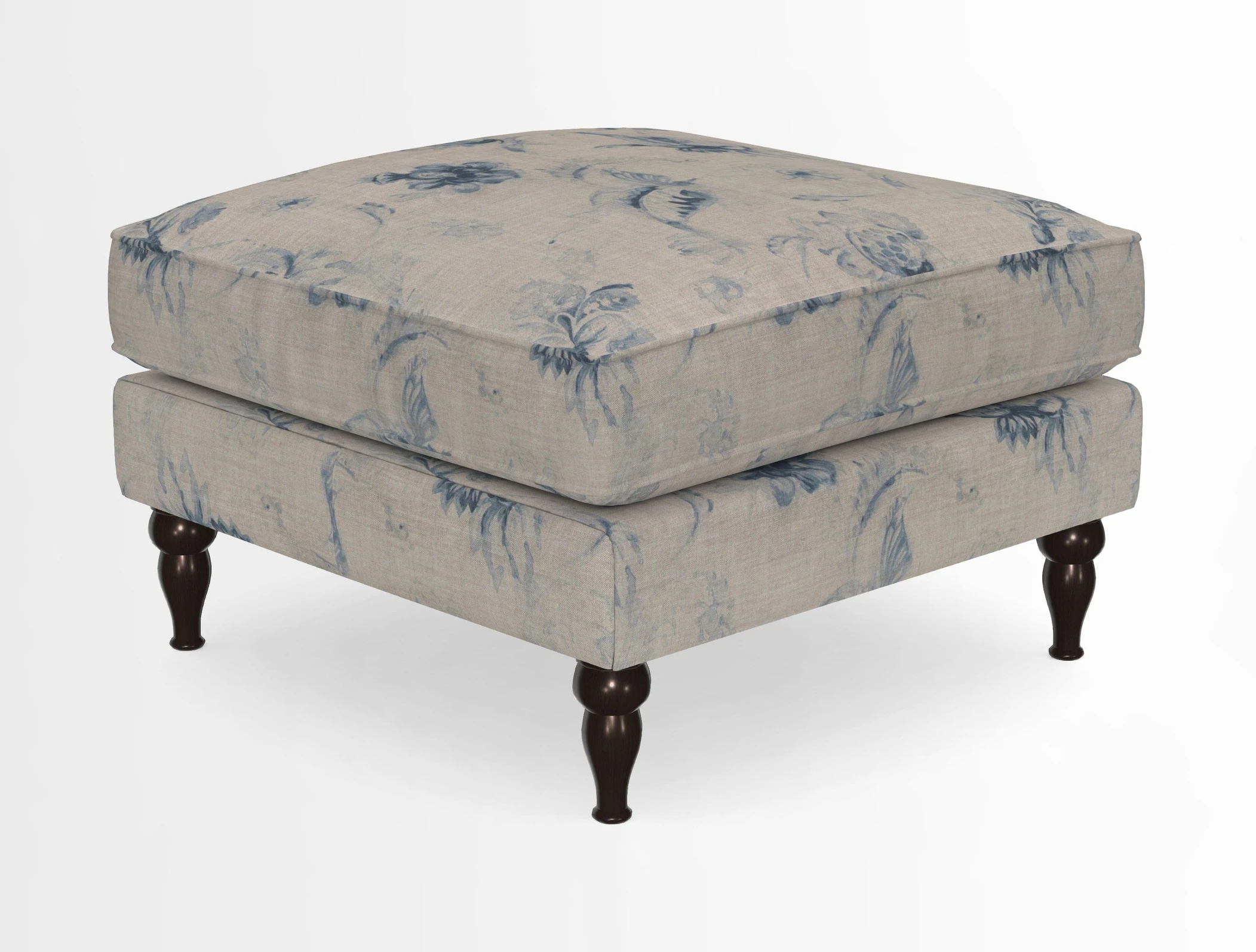Cooksbridge Standard Footstool in Two Tone Plain Biscuit