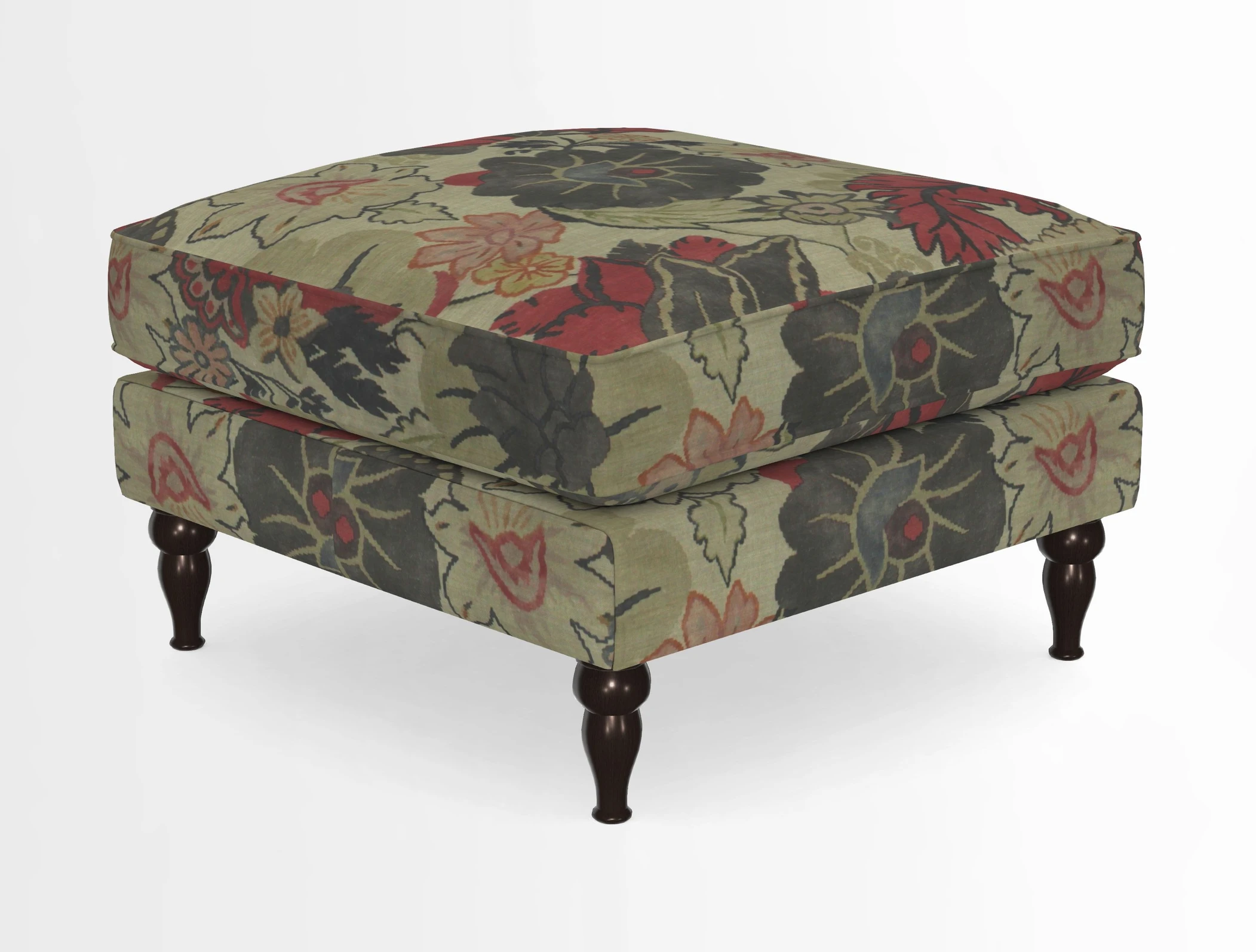 Cooksbridge Standard Footstool in Two Tone Plain Biscuit