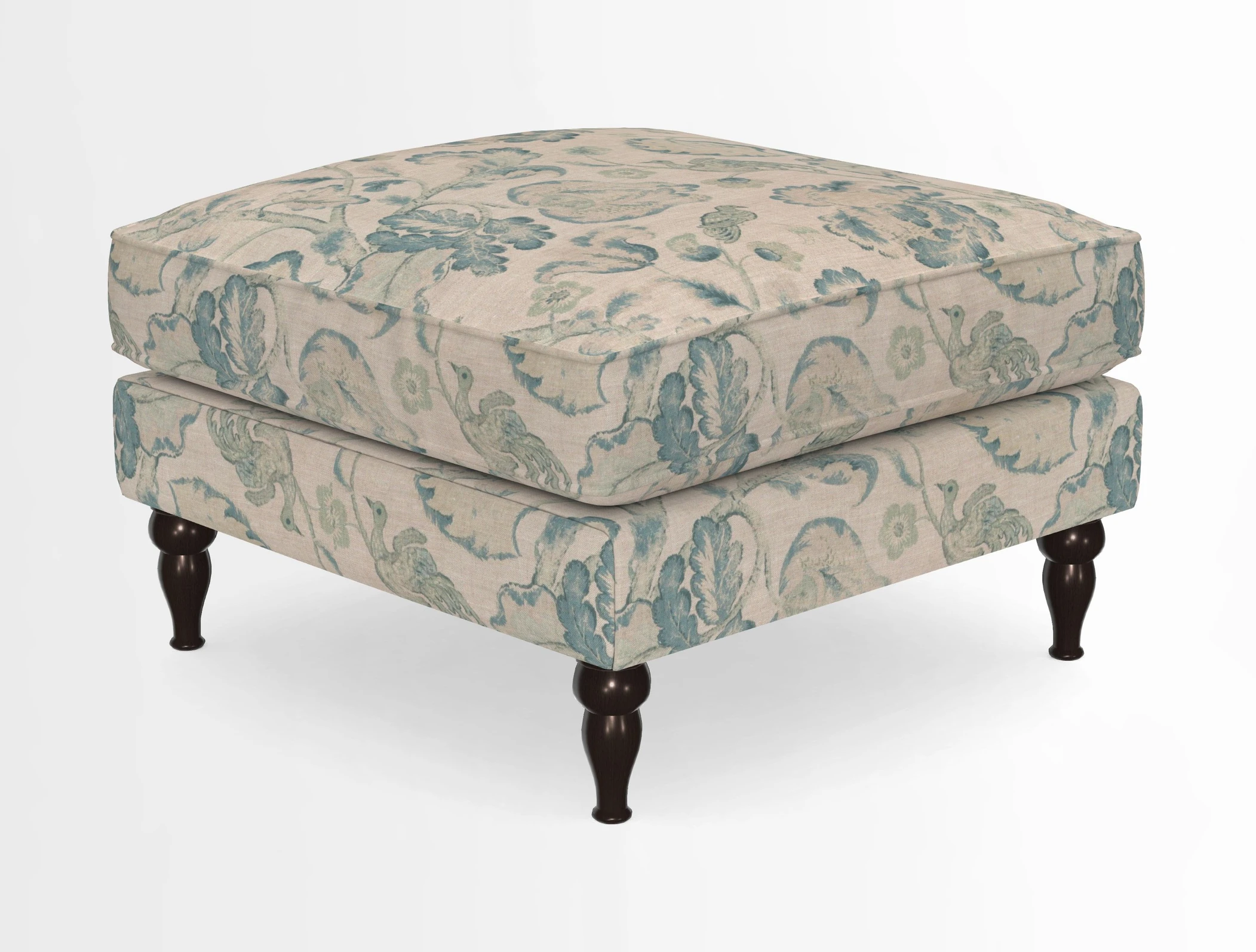 Cooksbridge Standard Footstool in Two Tone Plain Biscuit