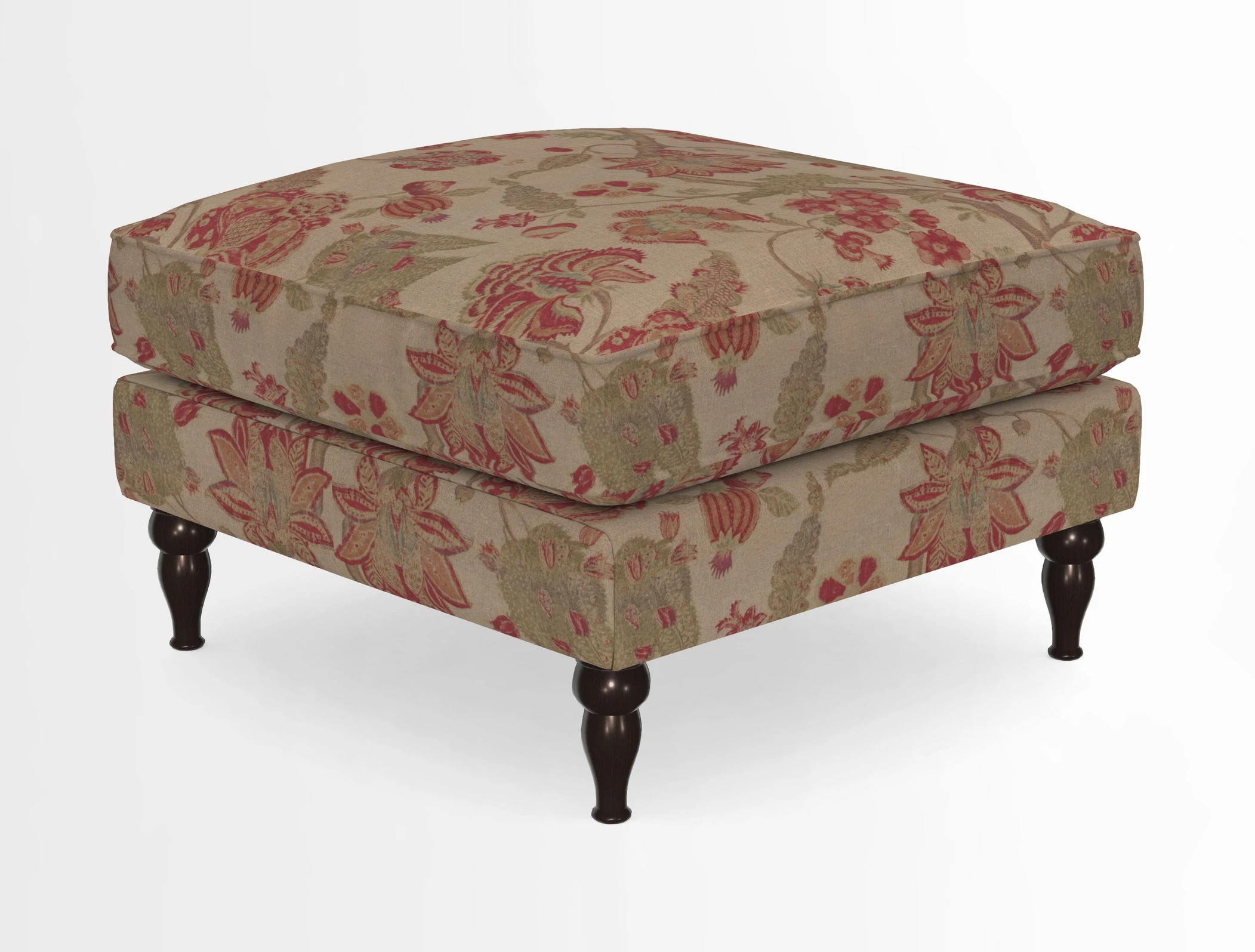Cooksbridge Standard Footstool in Two Tone Plain Biscuit