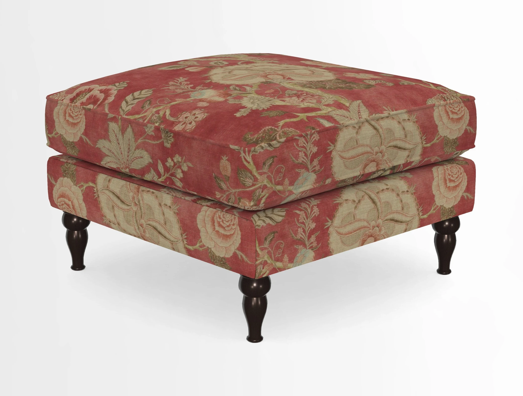 Cooksbridge Standard Footstool in Two Tone Plain Biscuit