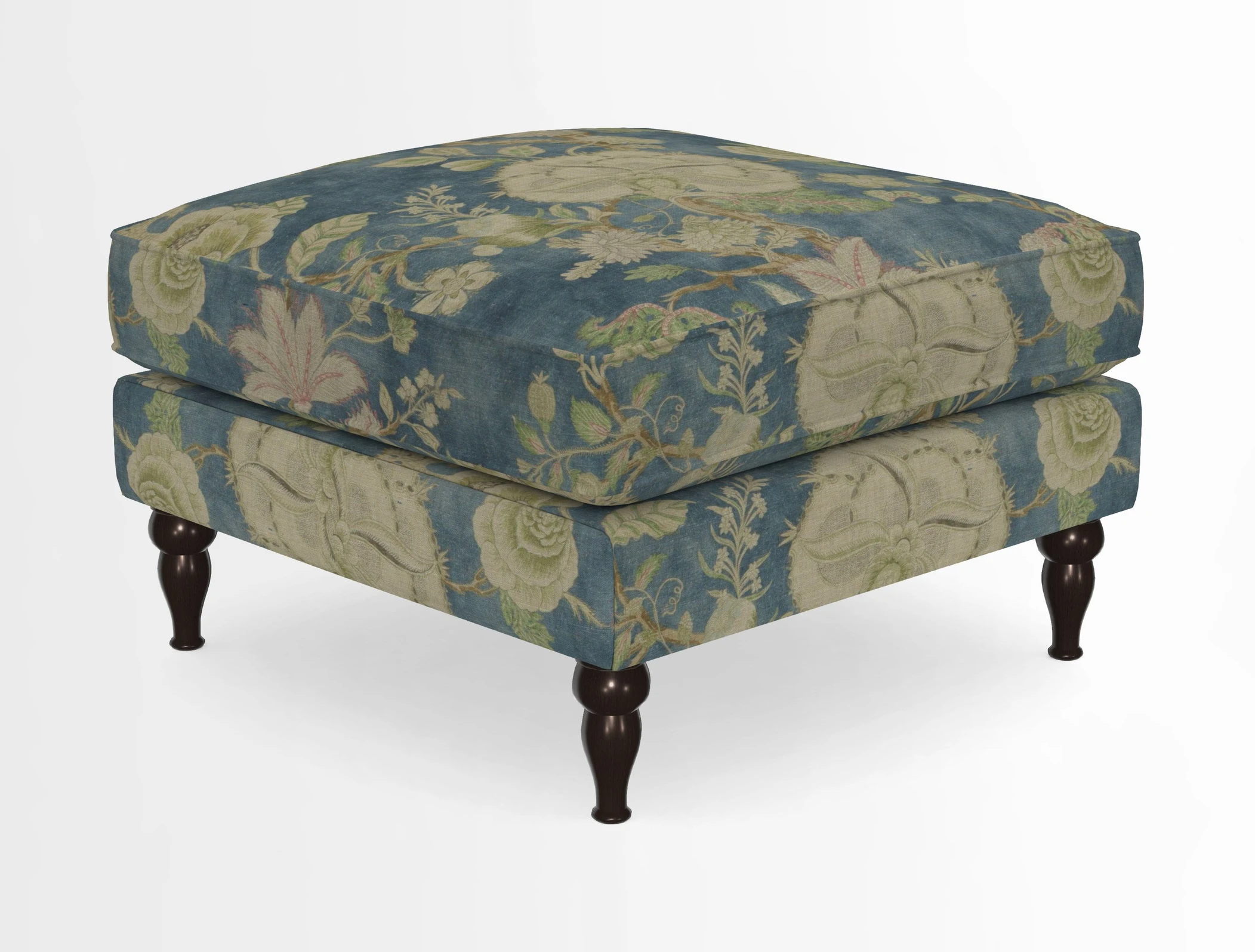 Cooksbridge Standard Footstool in Two Tone Plain Biscuit