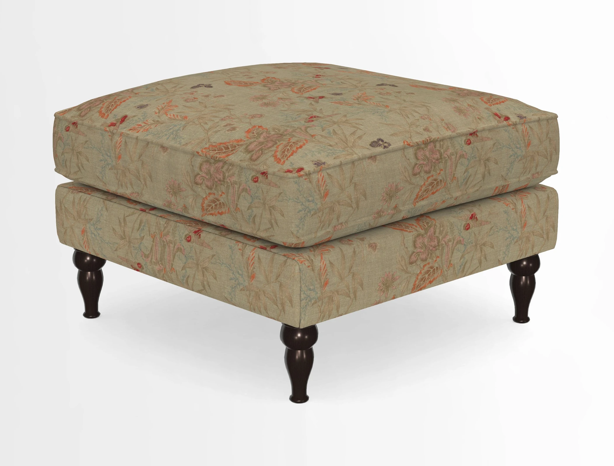 Cooksbridge Standard Footstool in Two Tone Plain Biscuit