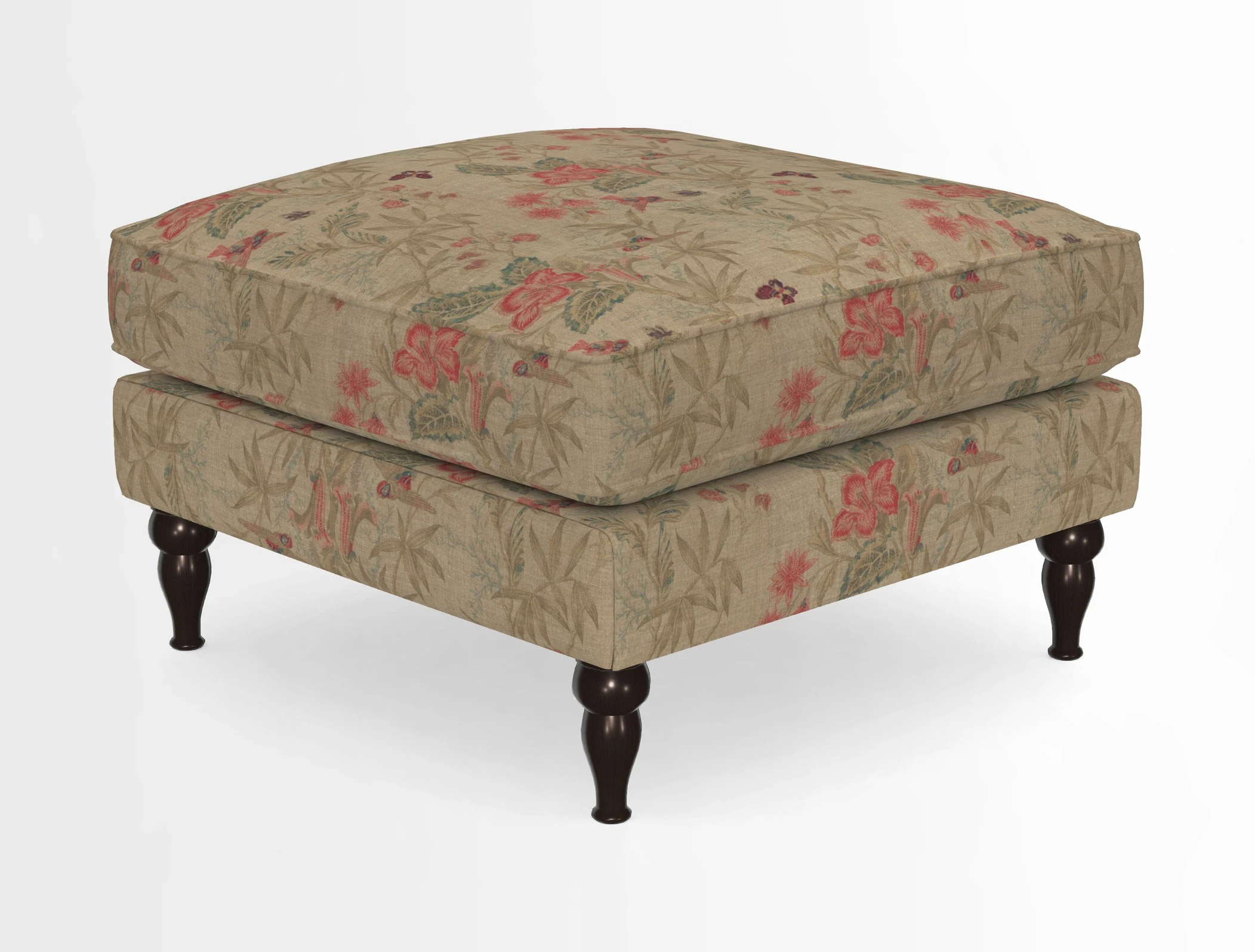 Cooksbridge Standard Footstool in Two Tone Plain Biscuit
