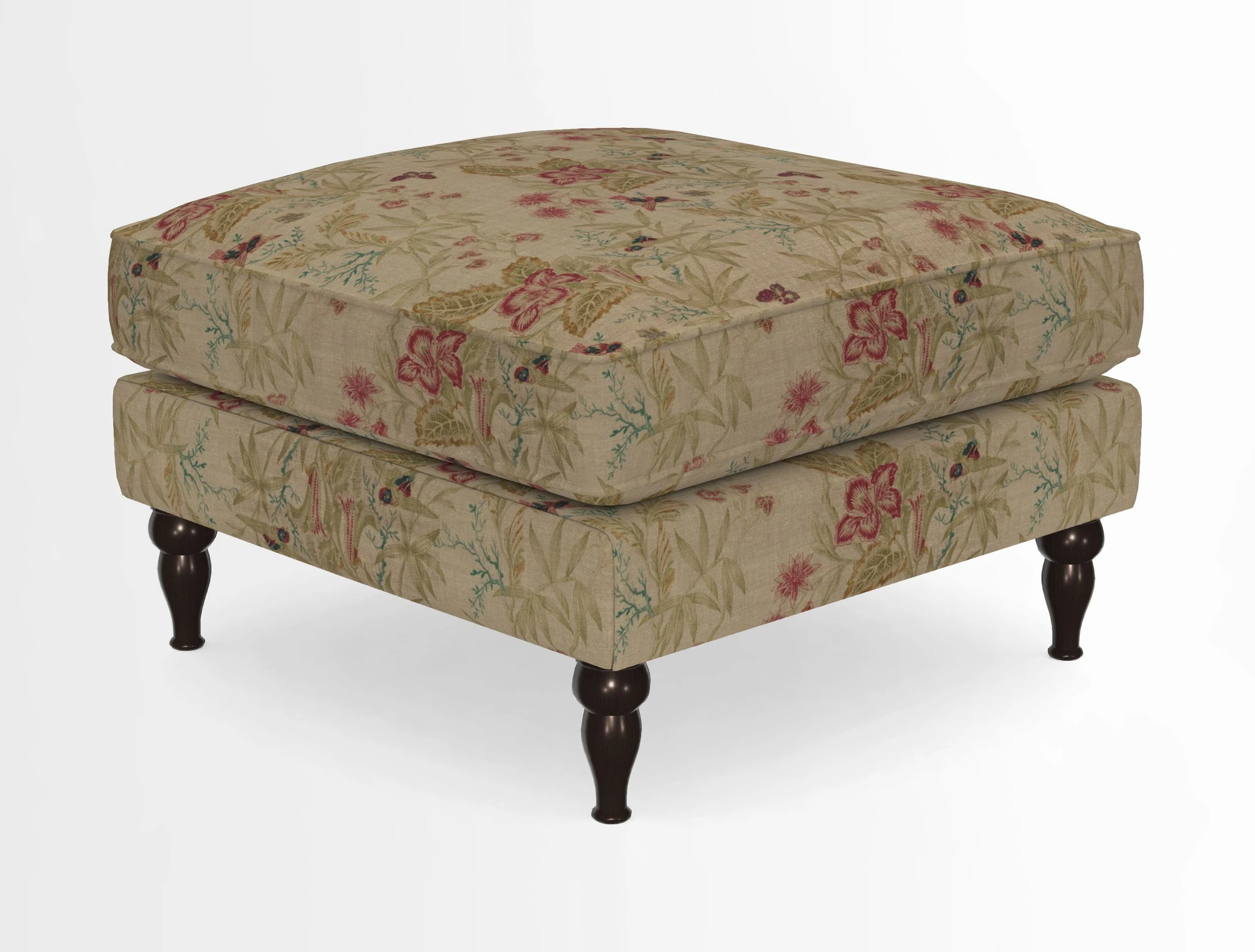 Cooksbridge Standard Footstool in Two Tone Plain Biscuit