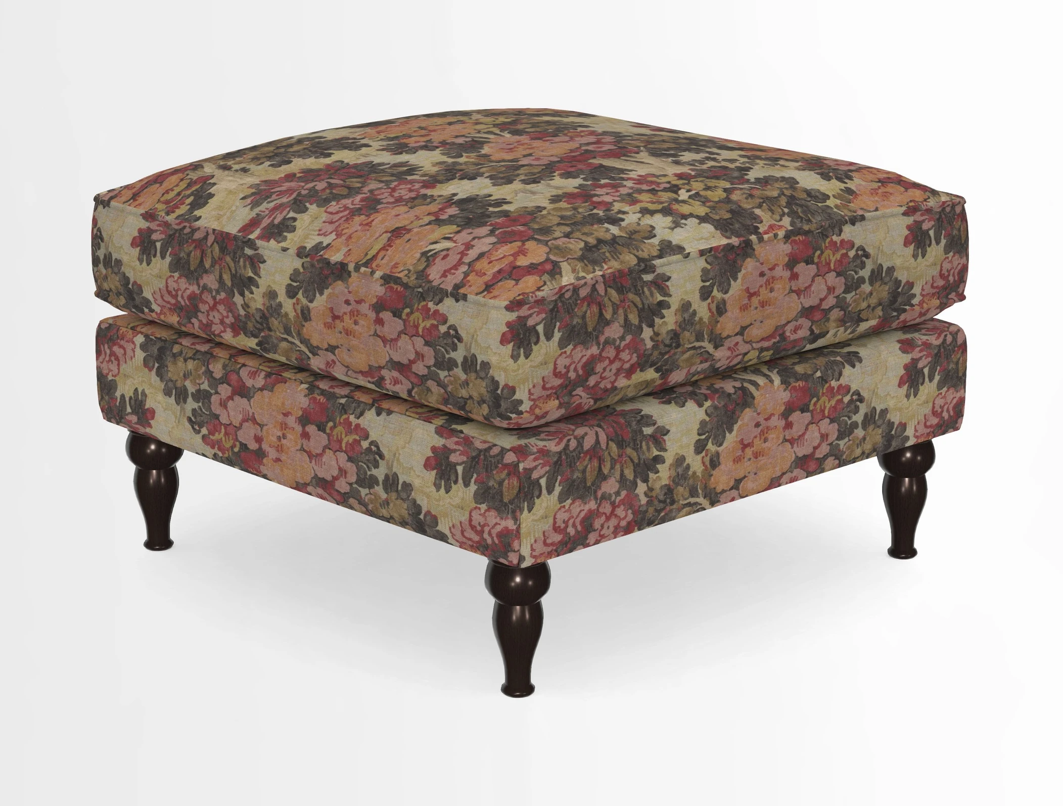 Cooksbridge Standard Footstool in Two Tone Plain Biscuit