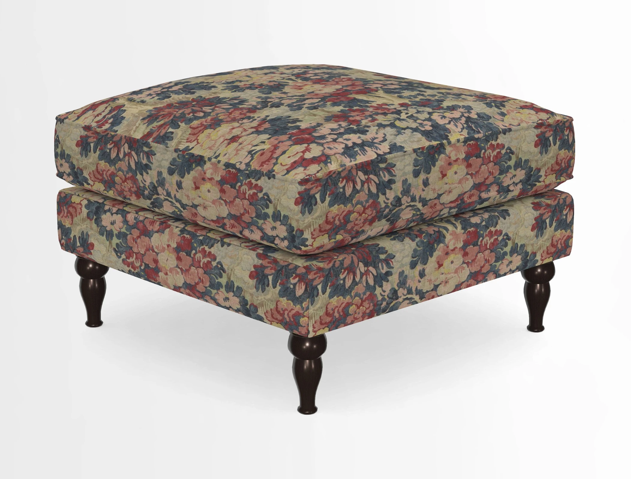 Cooksbridge Standard Footstool in Two Tone Plain Biscuit