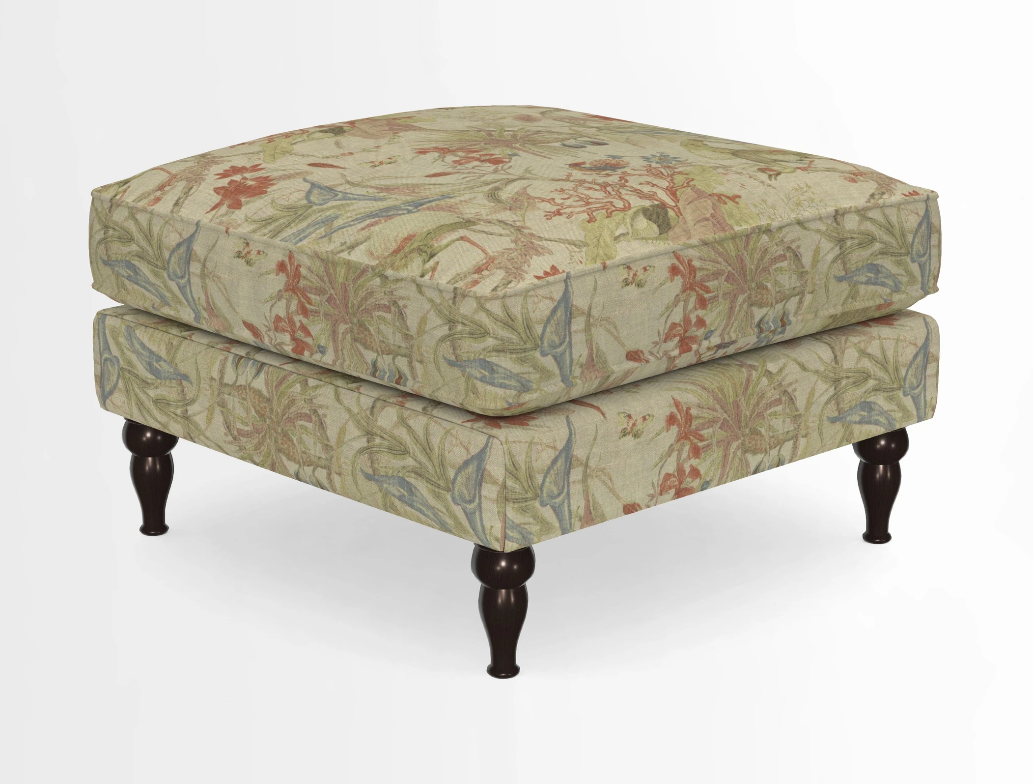 Cooksbridge Standard Footstool in Two Tone Plain Biscuit