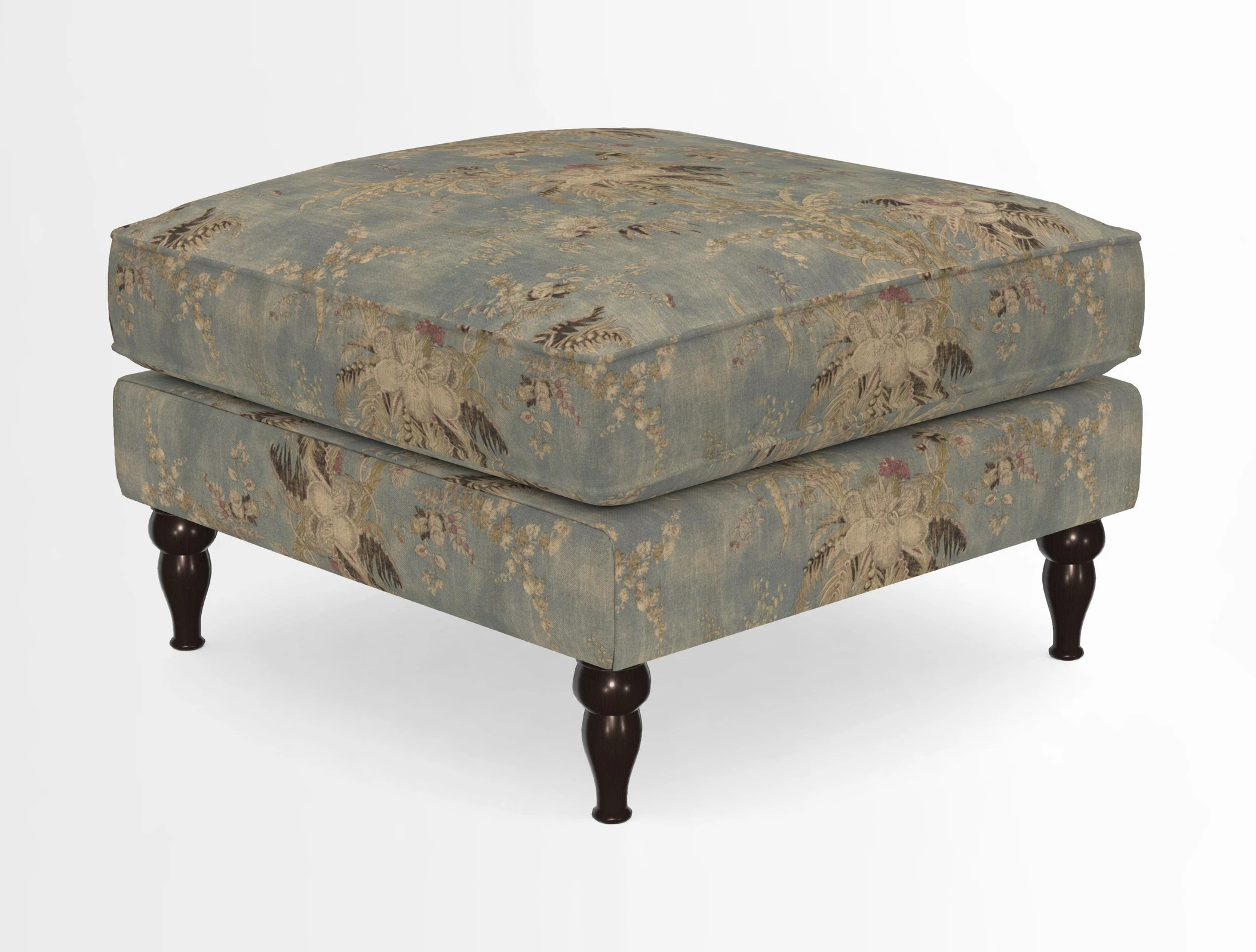 Cooksbridge Standard Footstool in Two Tone Plain Biscuit