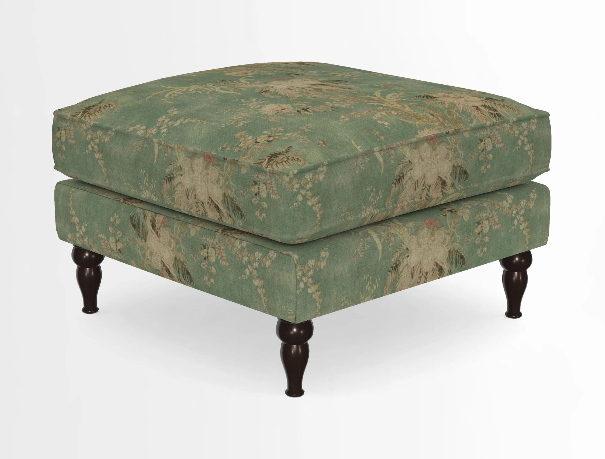 Cooksbridge Standard Footstool in Two Tone Plain Biscuit