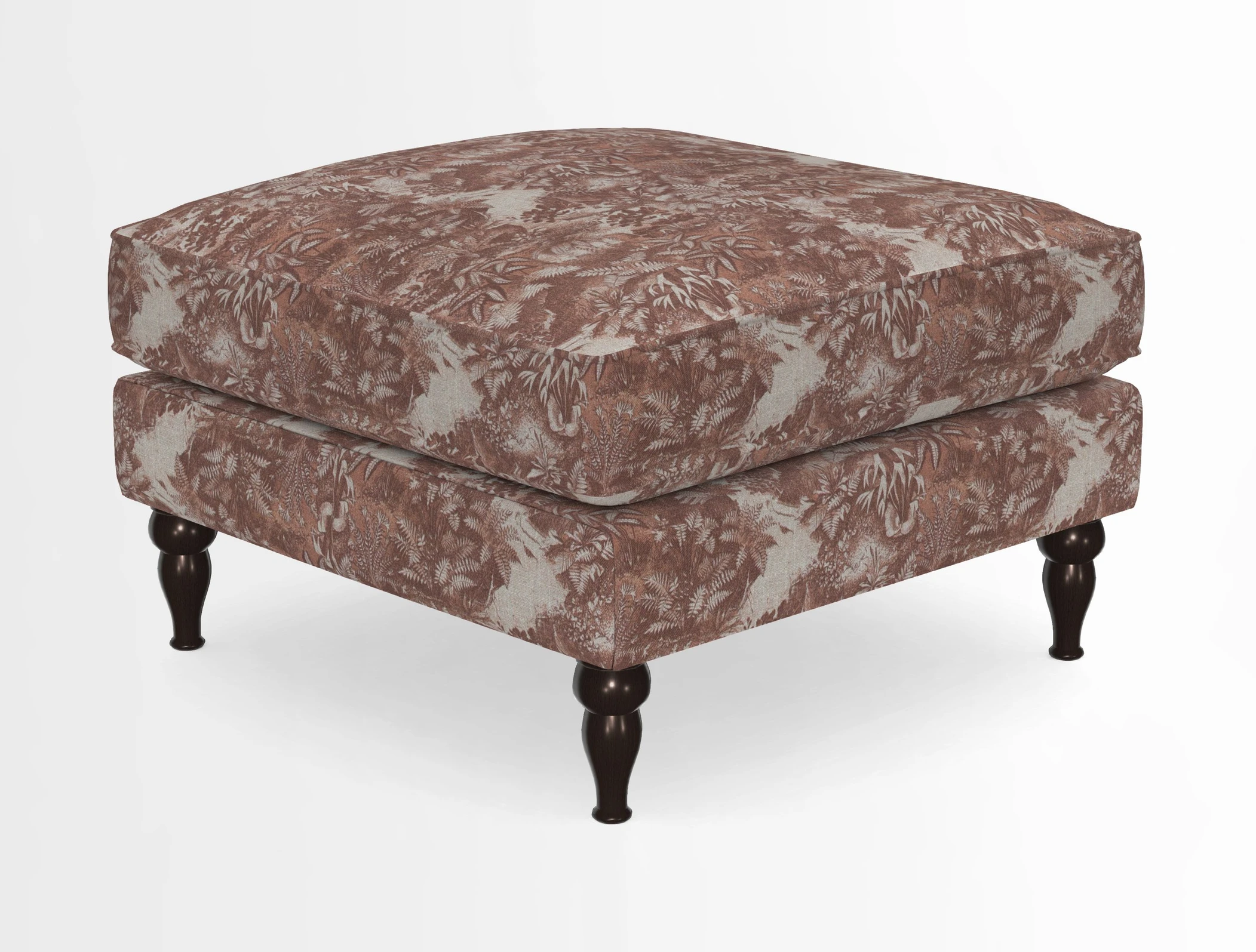 Cooksbridge Standard Footstool in Two Tone Plain Biscuit