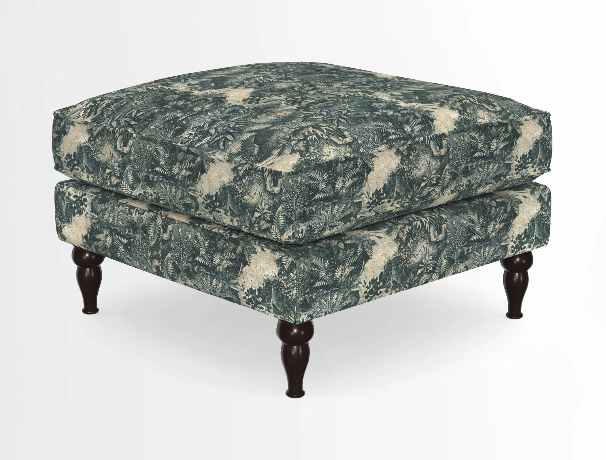 Cooksbridge Standard Footstool in Two Tone Plain Biscuit