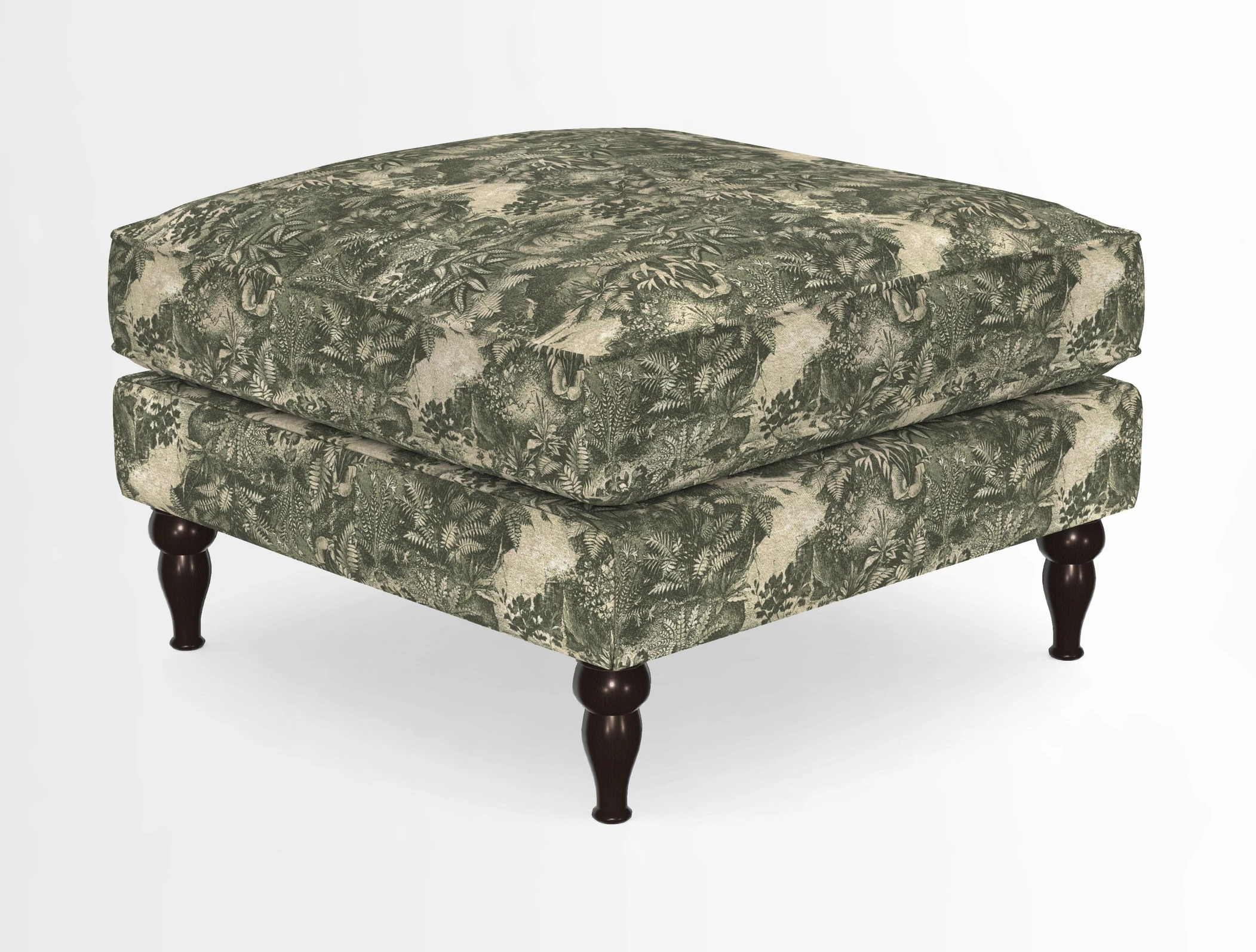 Cooksbridge Standard Footstool in Two Tone Plain Biscuit