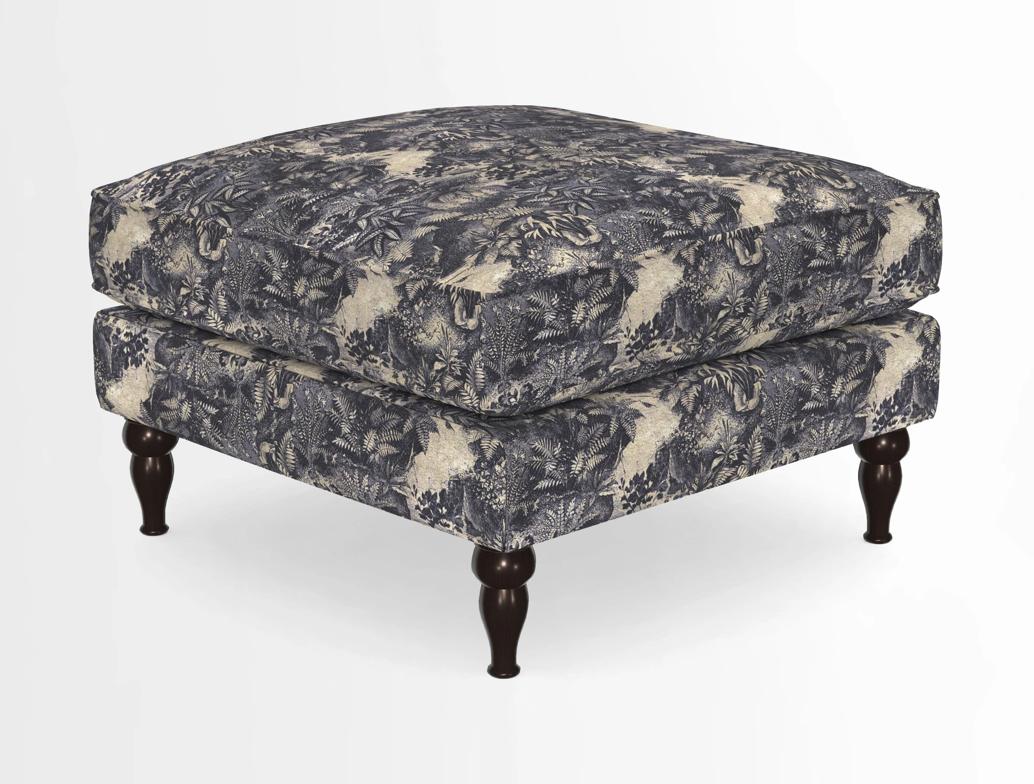 Cooksbridge Standard Footstool in Two Tone Plain Biscuit