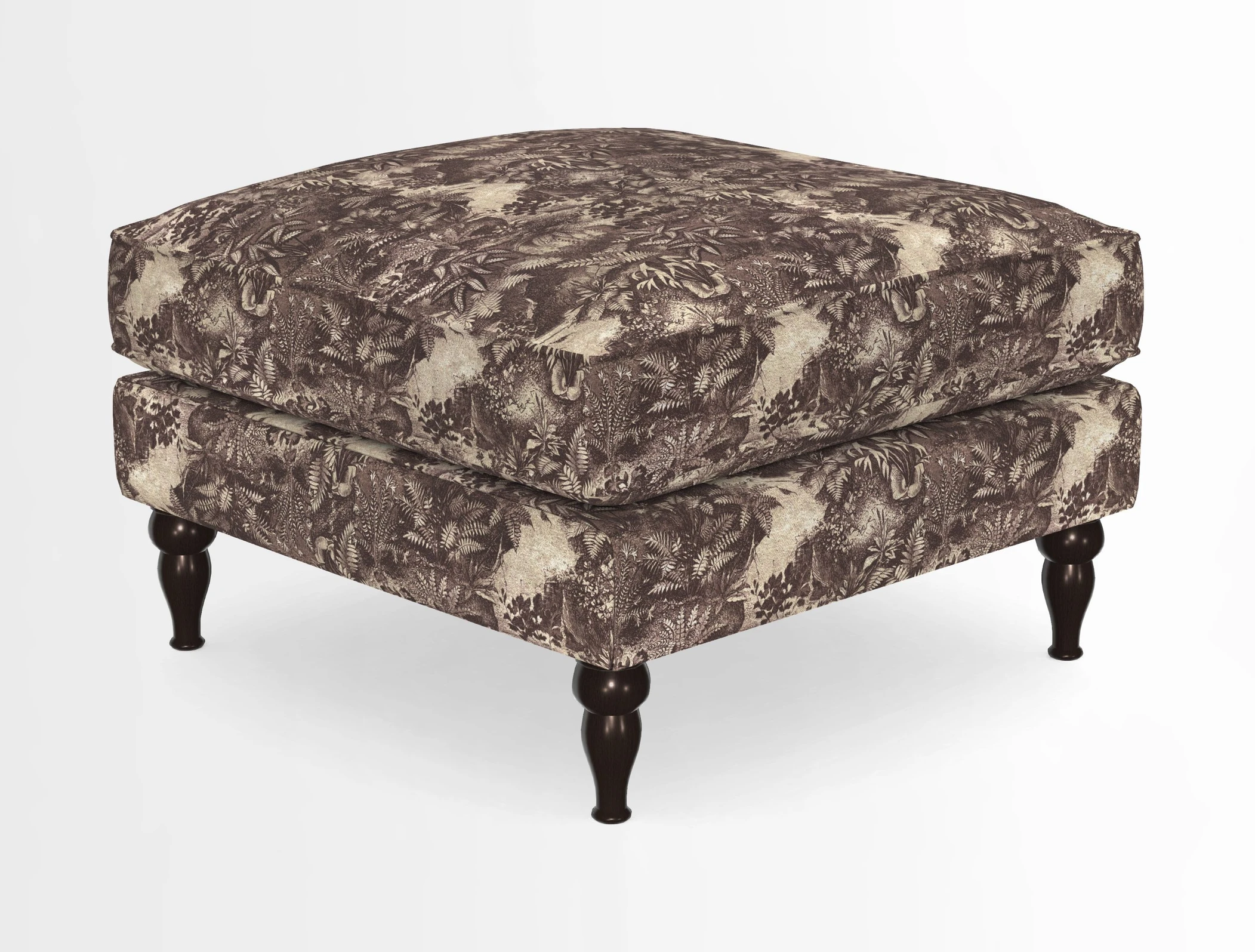 Cooksbridge Standard Footstool in Two Tone Plain Biscuit