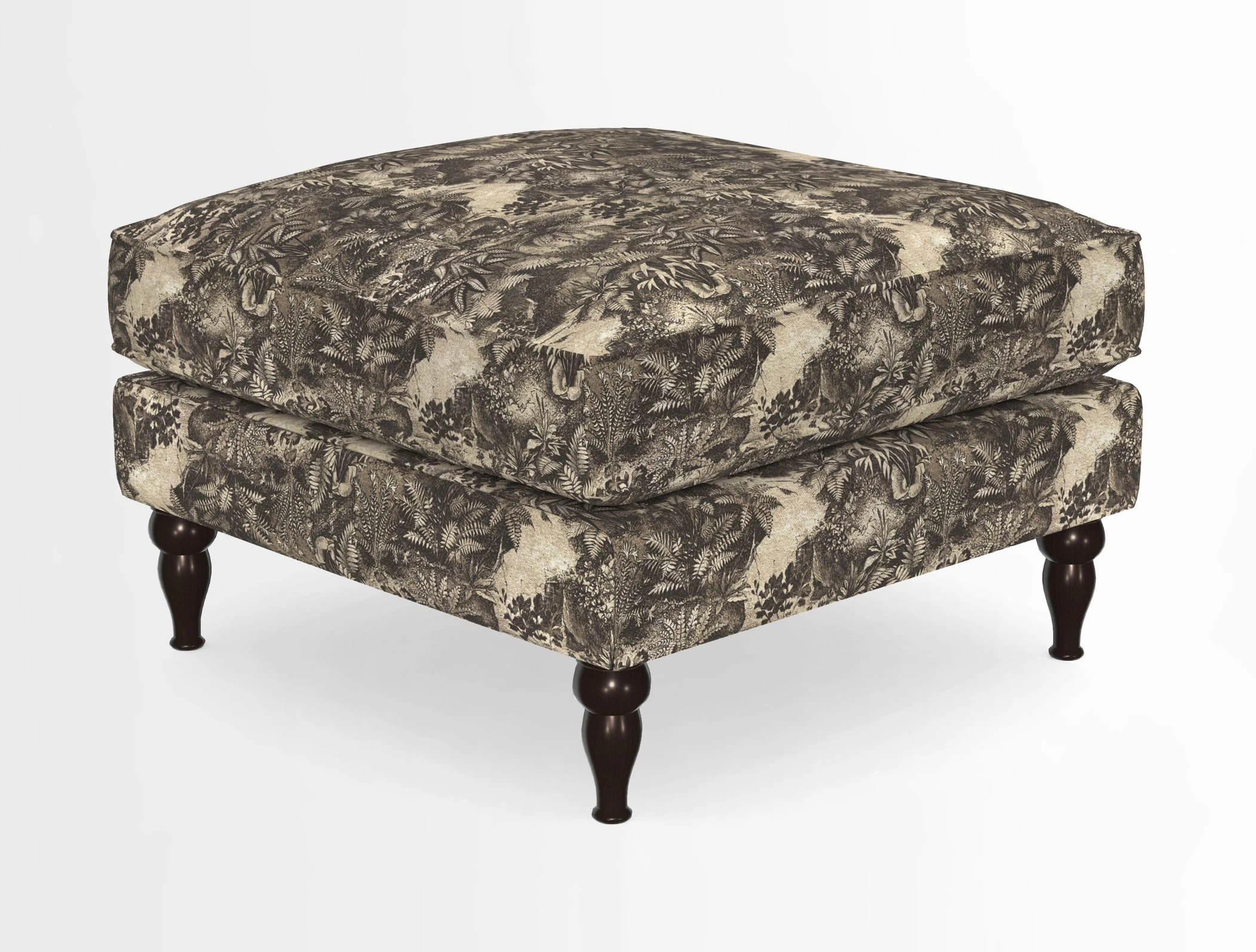 Cooksbridge Standard Footstool in Two Tone Plain Biscuit