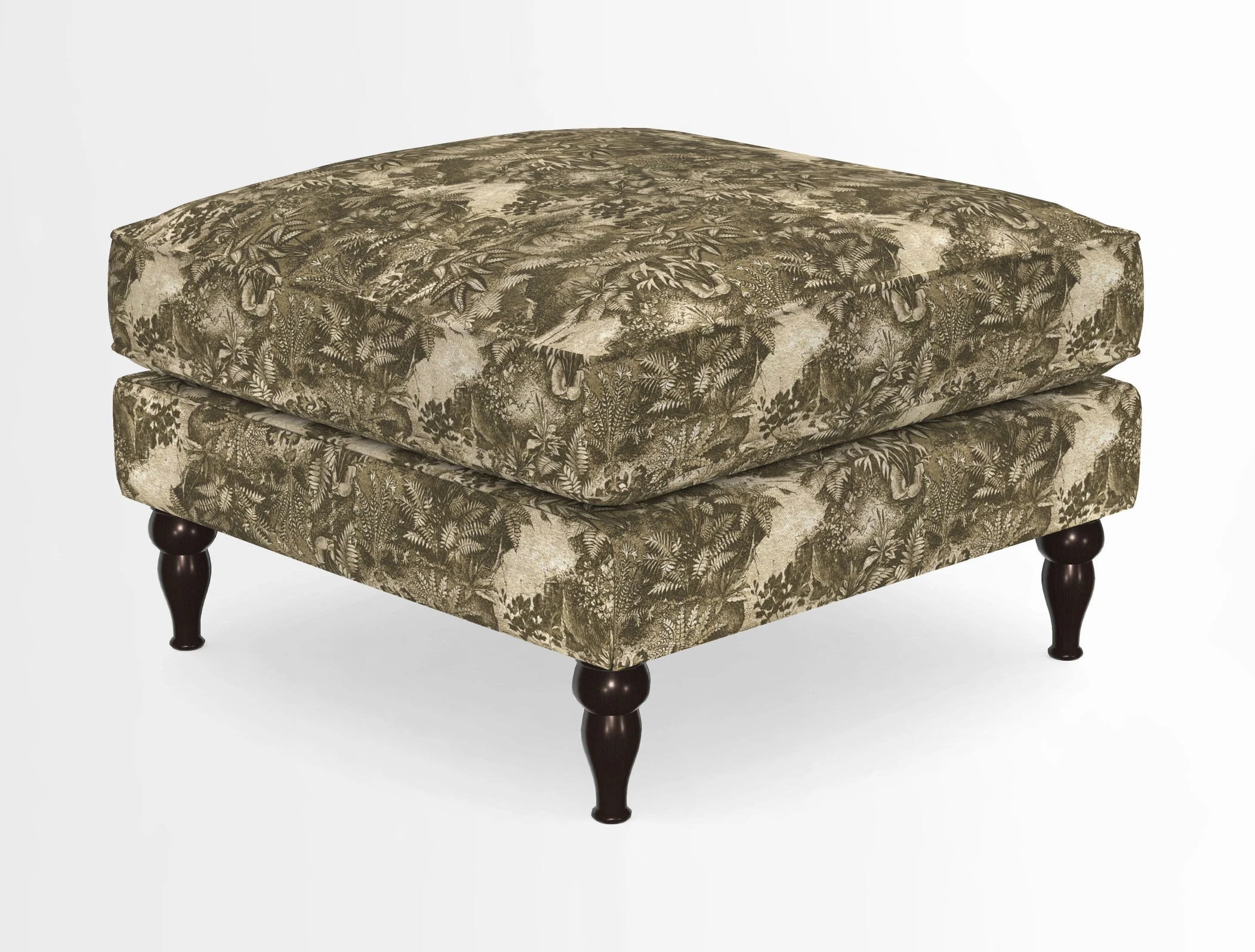 Cooksbridge Standard Footstool in Two Tone Plain Biscuit