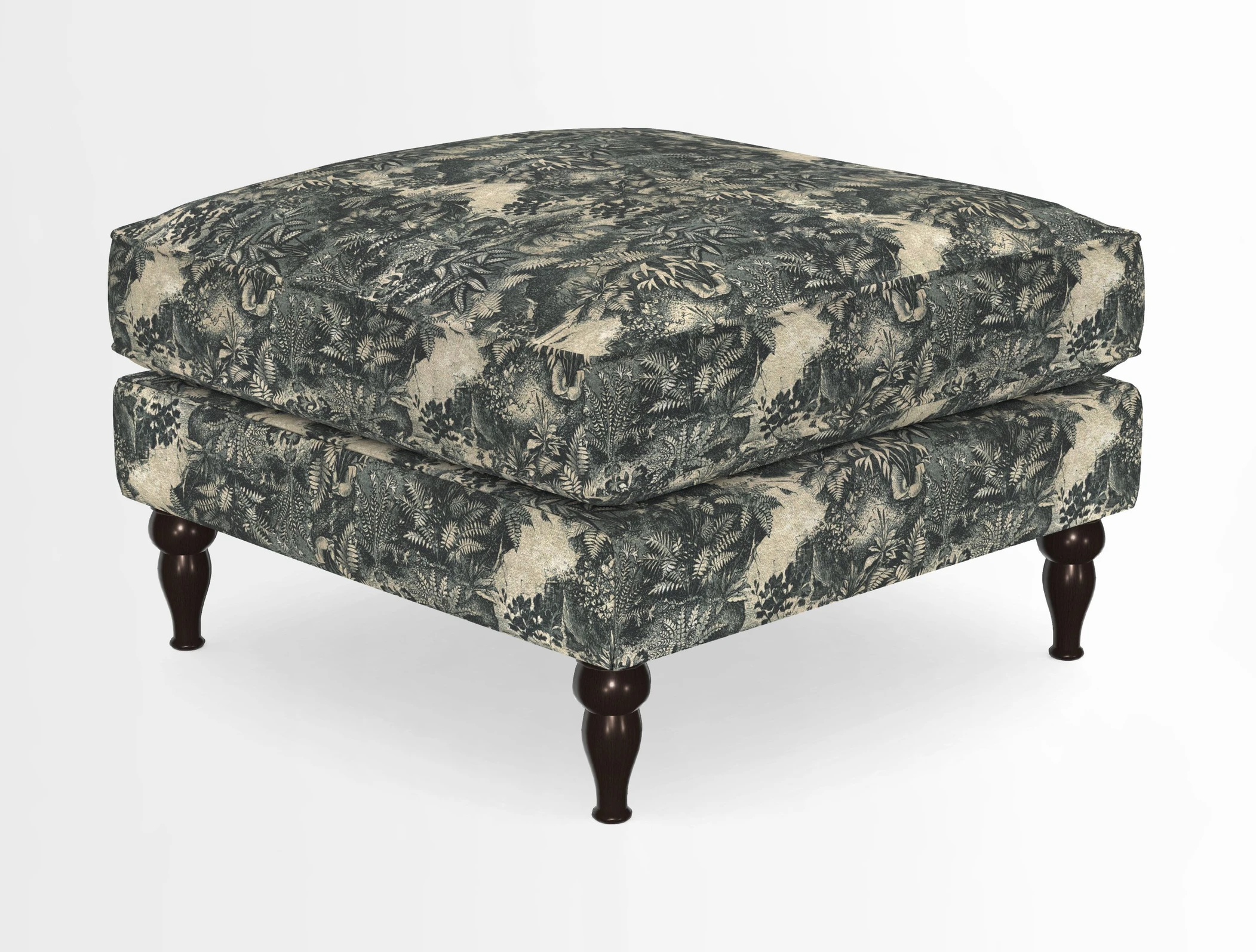 Cooksbridge Standard Footstool in Two Tone Plain Biscuit