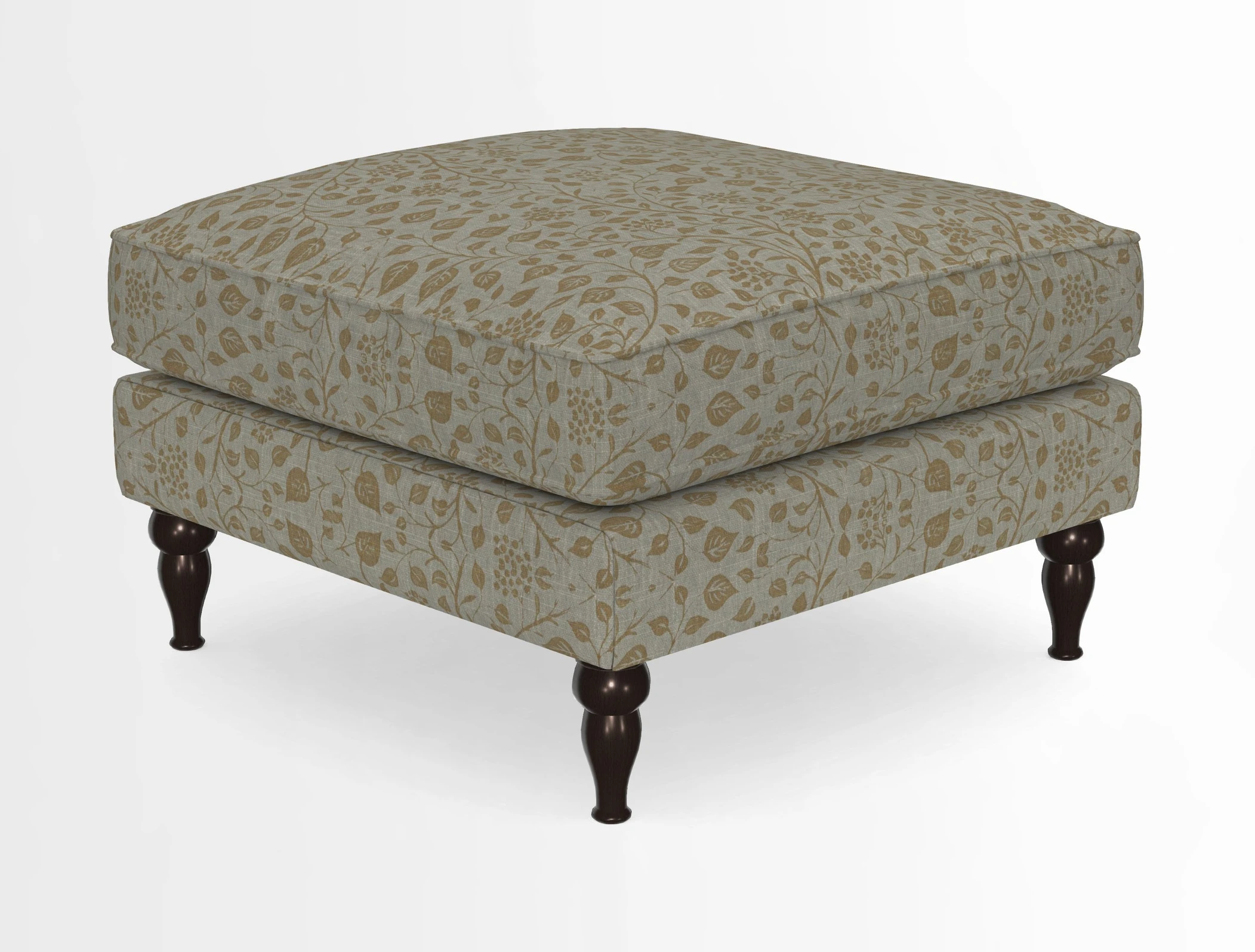 Cooksbridge Standard Footstool in Two Tone Plain Biscuit