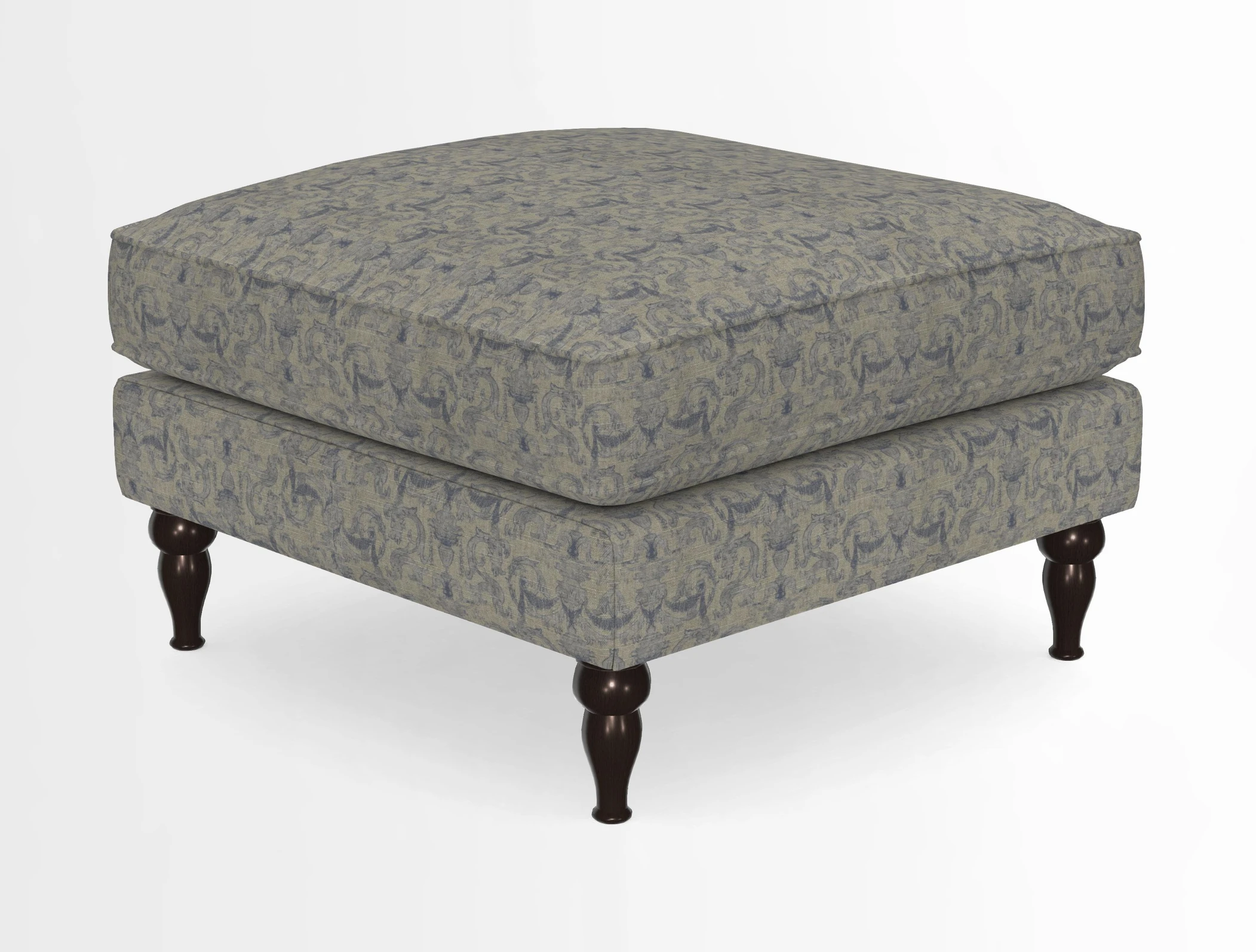 Cooksbridge Standard Footstool in Two Tone Plain Biscuit
