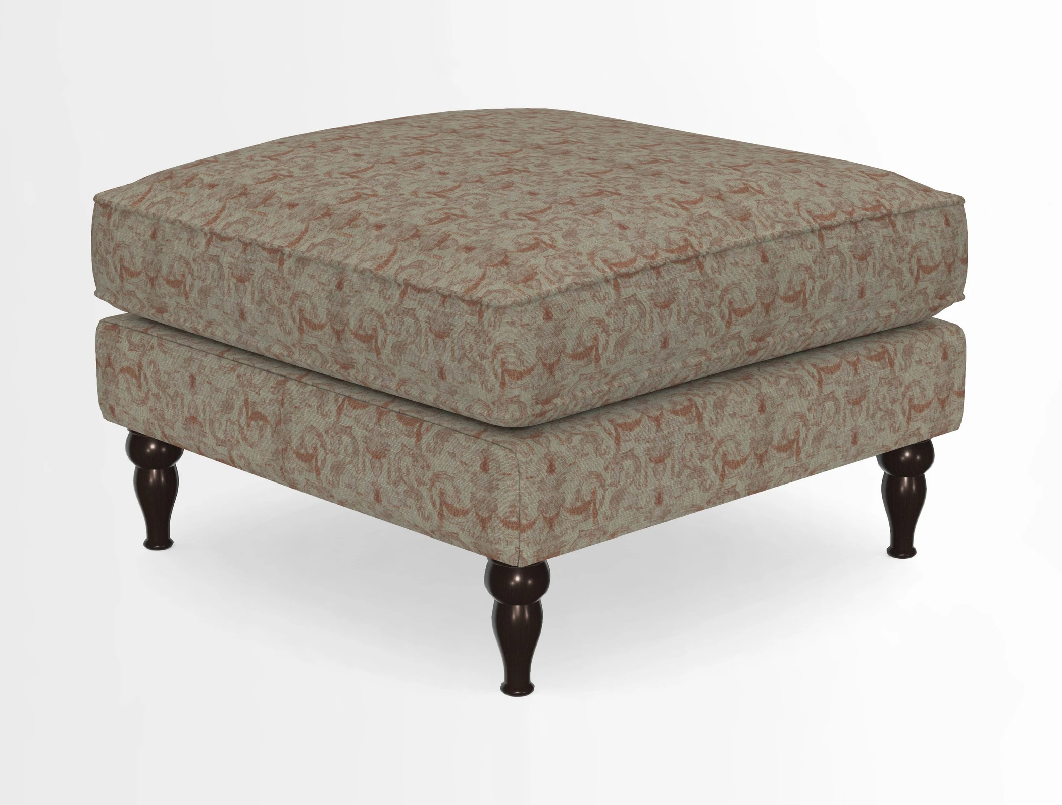 Cooksbridge Standard Footstool in Two Tone Plain Biscuit