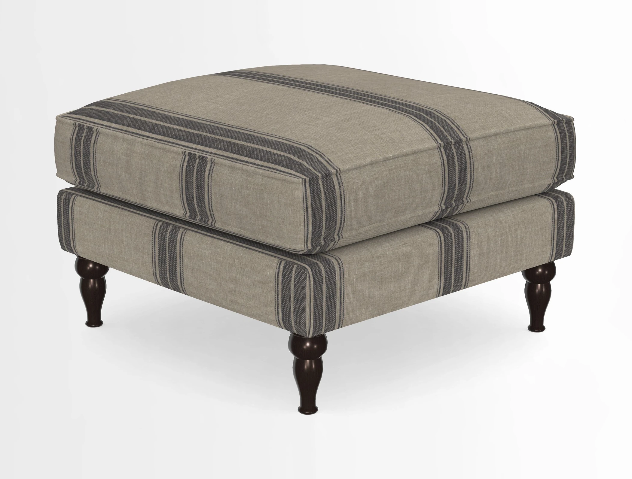 Cooksbridge Standard Footstool in Two Tone Plain Biscuit