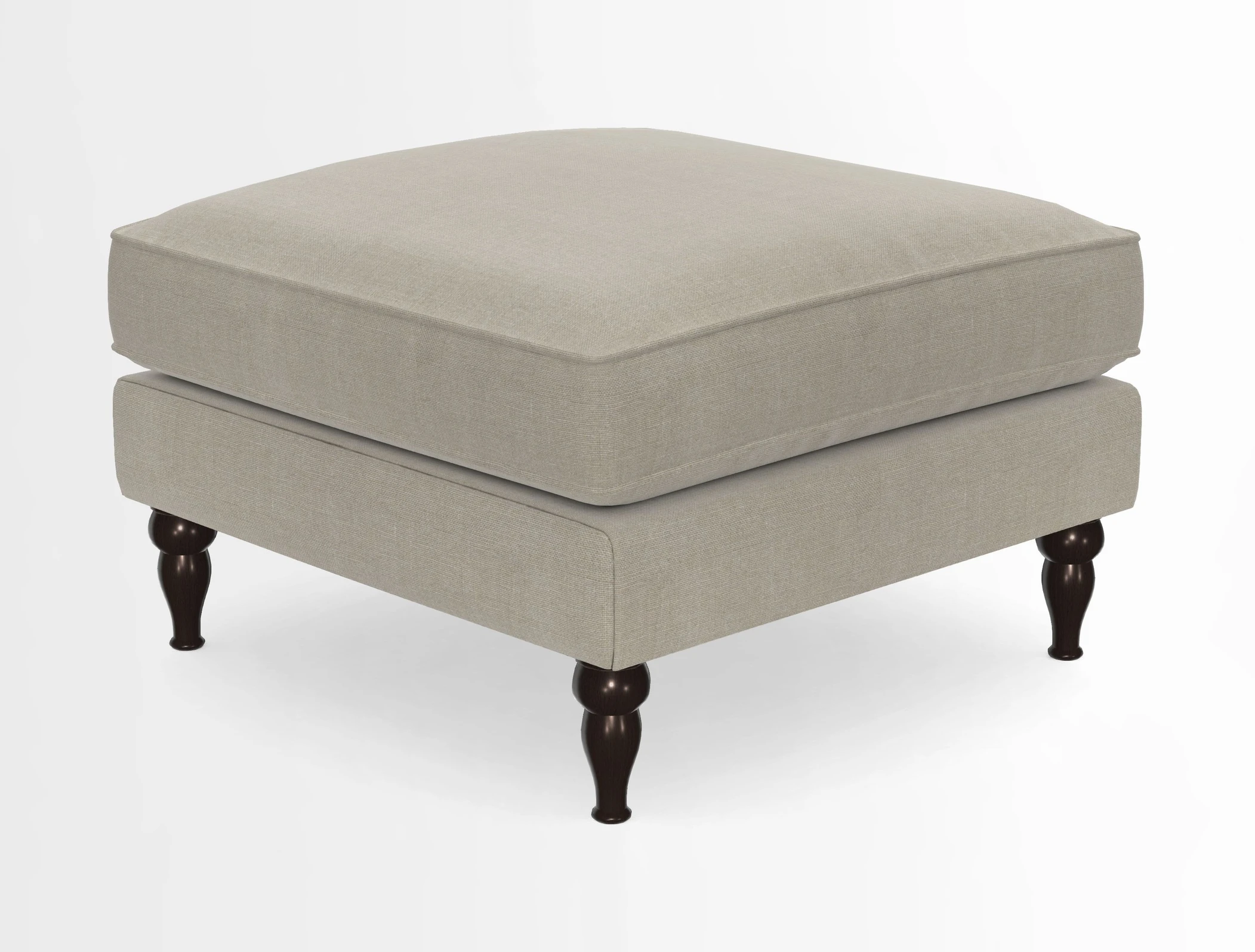 Cooksbridge Standard Footstool in Two Tone Plain Biscuit