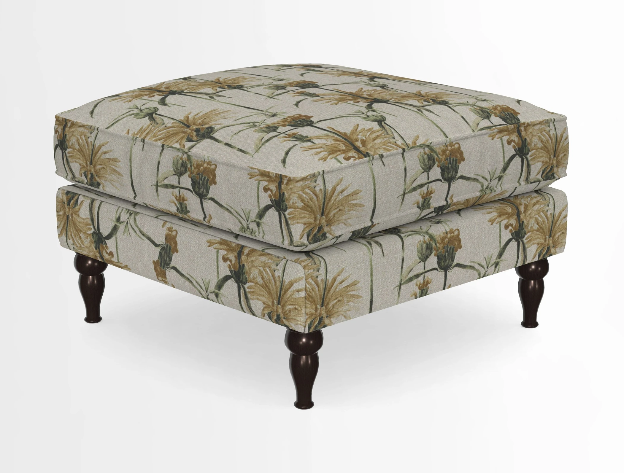 Cooksbridge Standard Footstool in Two Tone Plain Biscuit