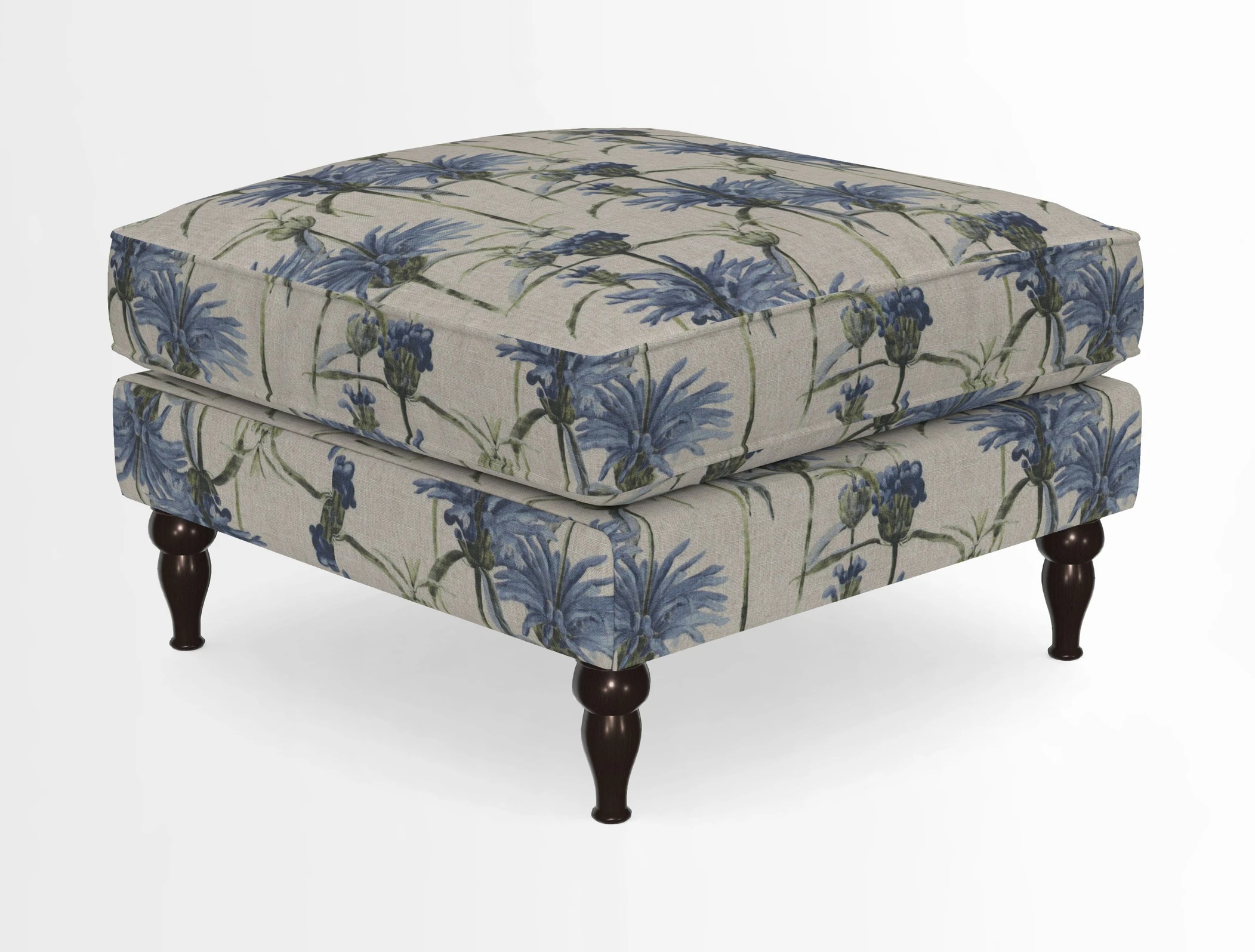 Cooksbridge Standard Footstool in Two Tone Plain Biscuit