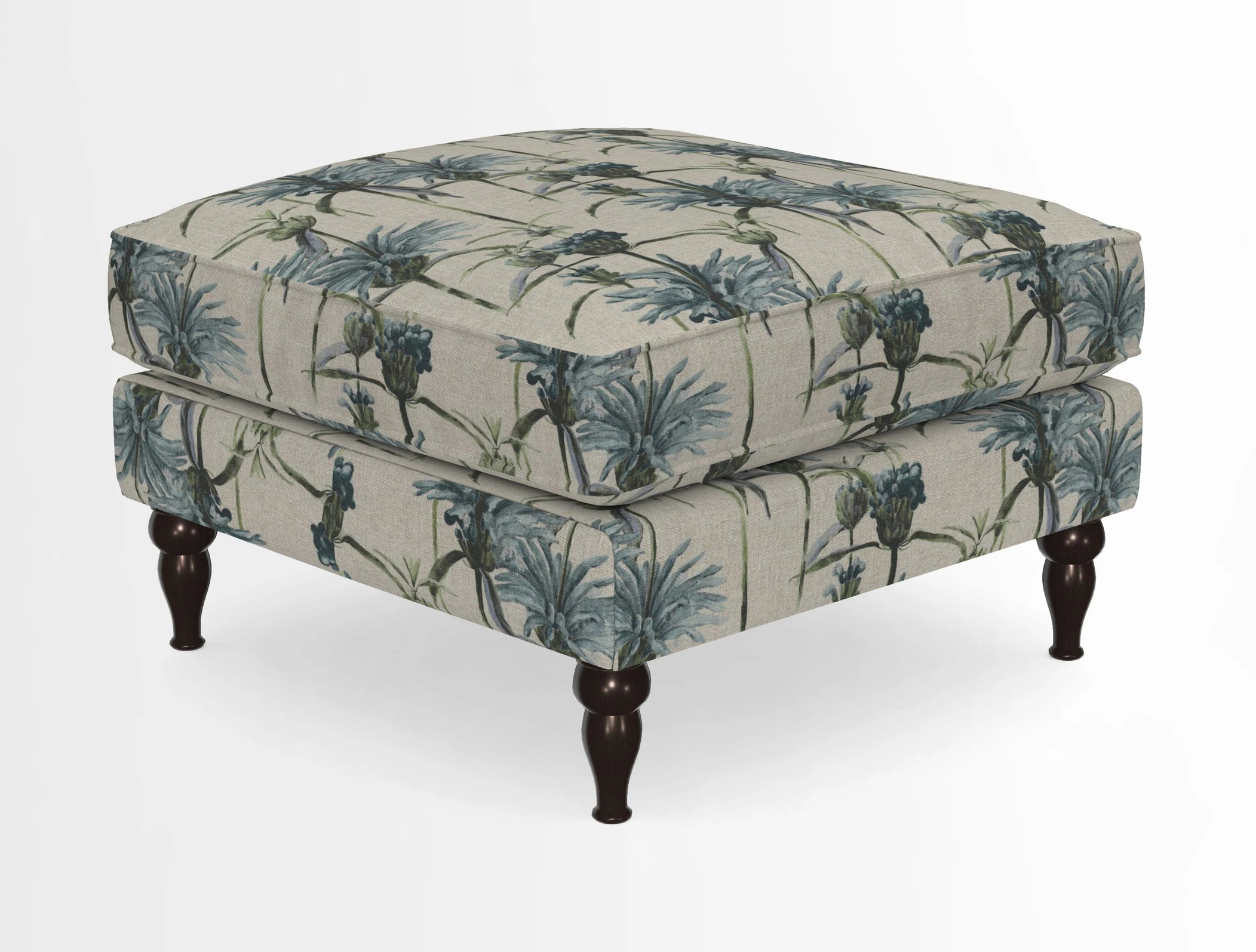 Cooksbridge Standard Footstool in Two Tone Plain Biscuit