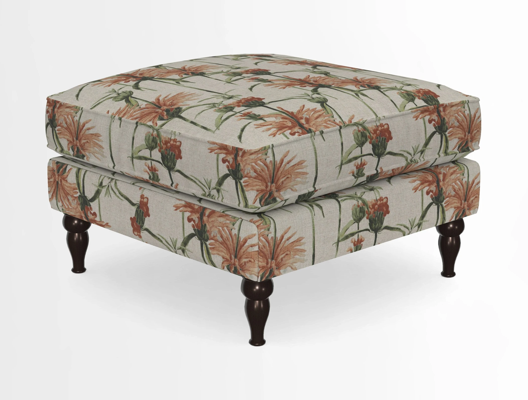 Cooksbridge Standard Footstool in Two Tone Plain Biscuit