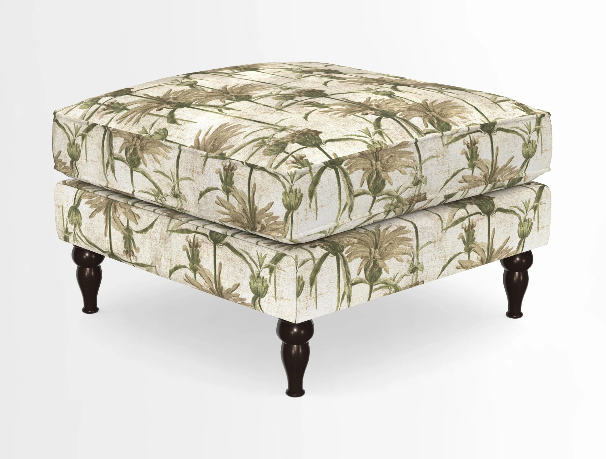 Cooksbridge Standard Footstool in Two Tone Plain Biscuit