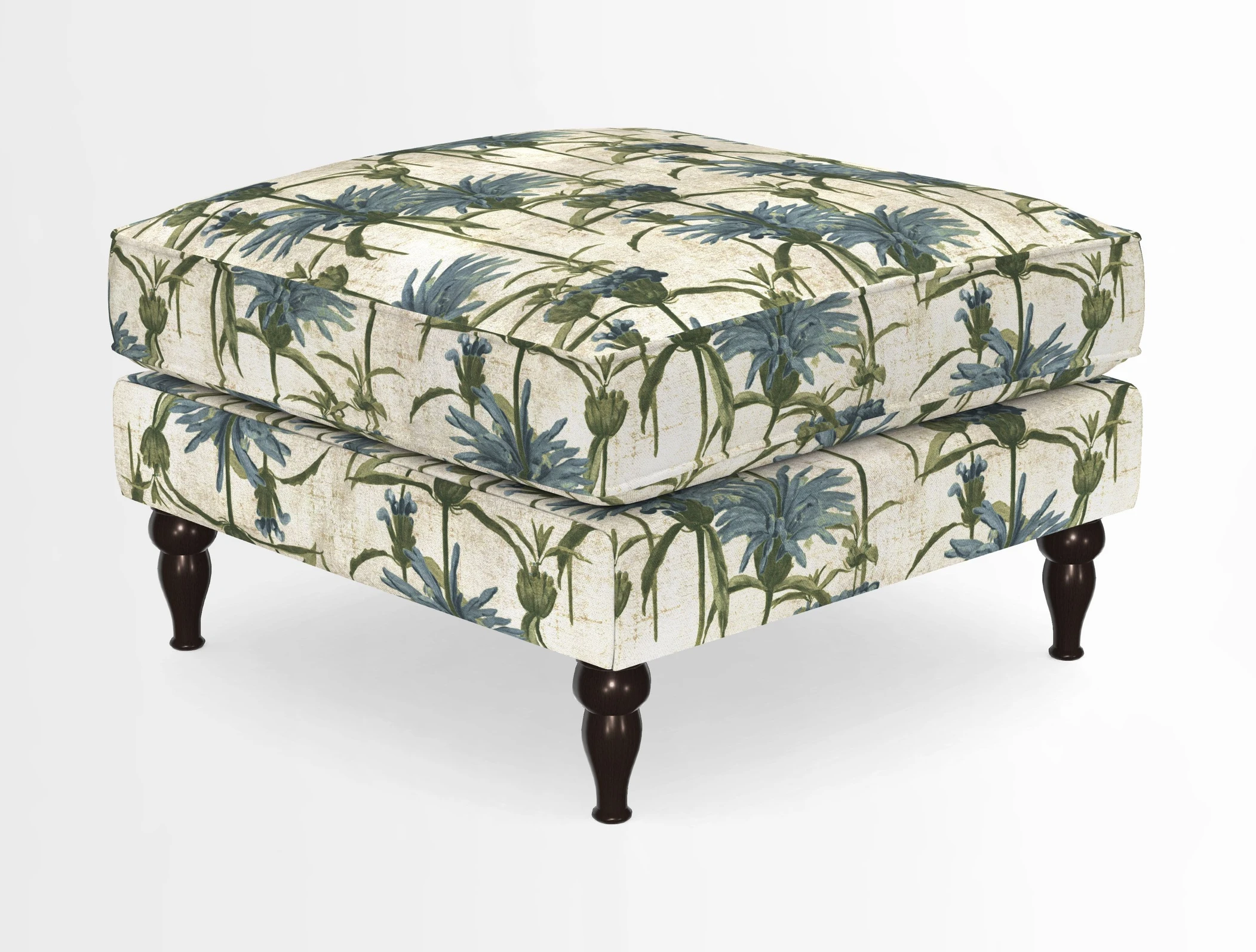 Cooksbridge Standard Footstool in Two Tone Plain Biscuit