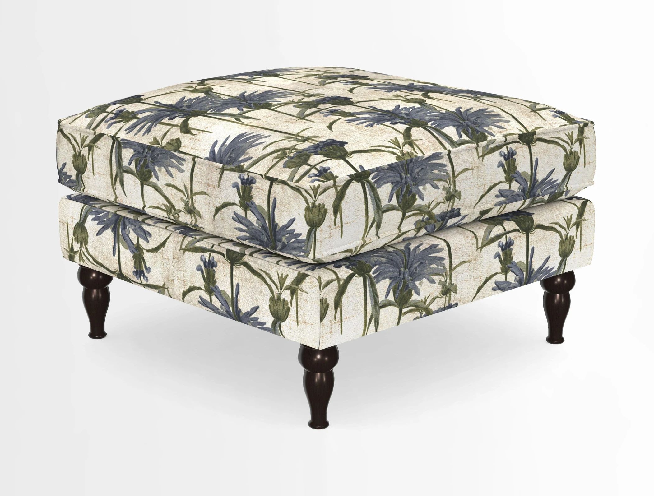 Cooksbridge Standard Footstool in Two Tone Plain Biscuit