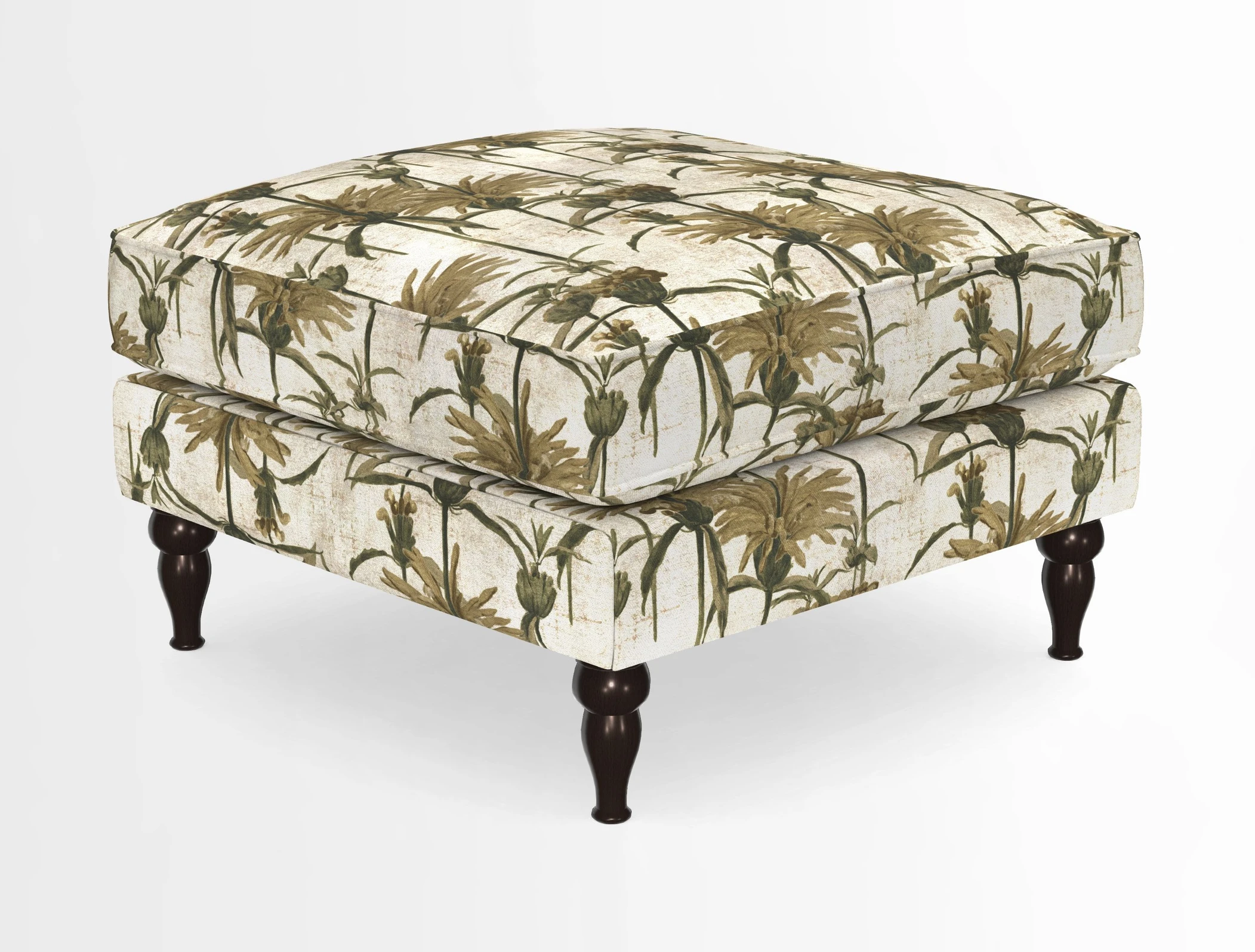 Cooksbridge Standard Footstool in Two Tone Plain Biscuit