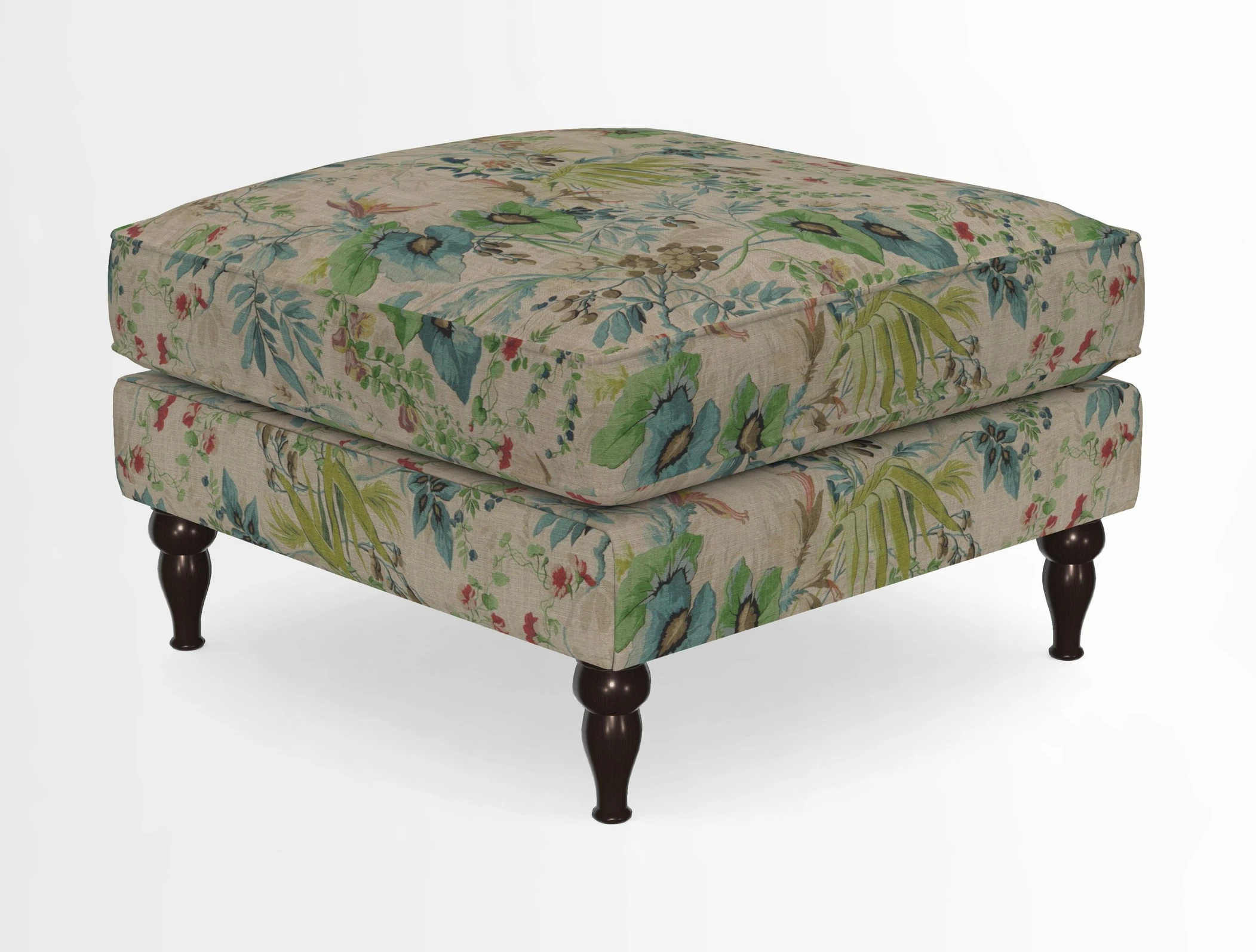 Cooksbridge Standard Footstool in Two Tone Plain Biscuit
