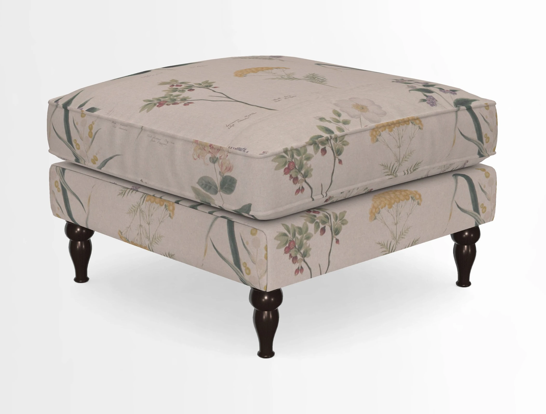 Cooksbridge Standard Footstool in Two Tone Plain Biscuit