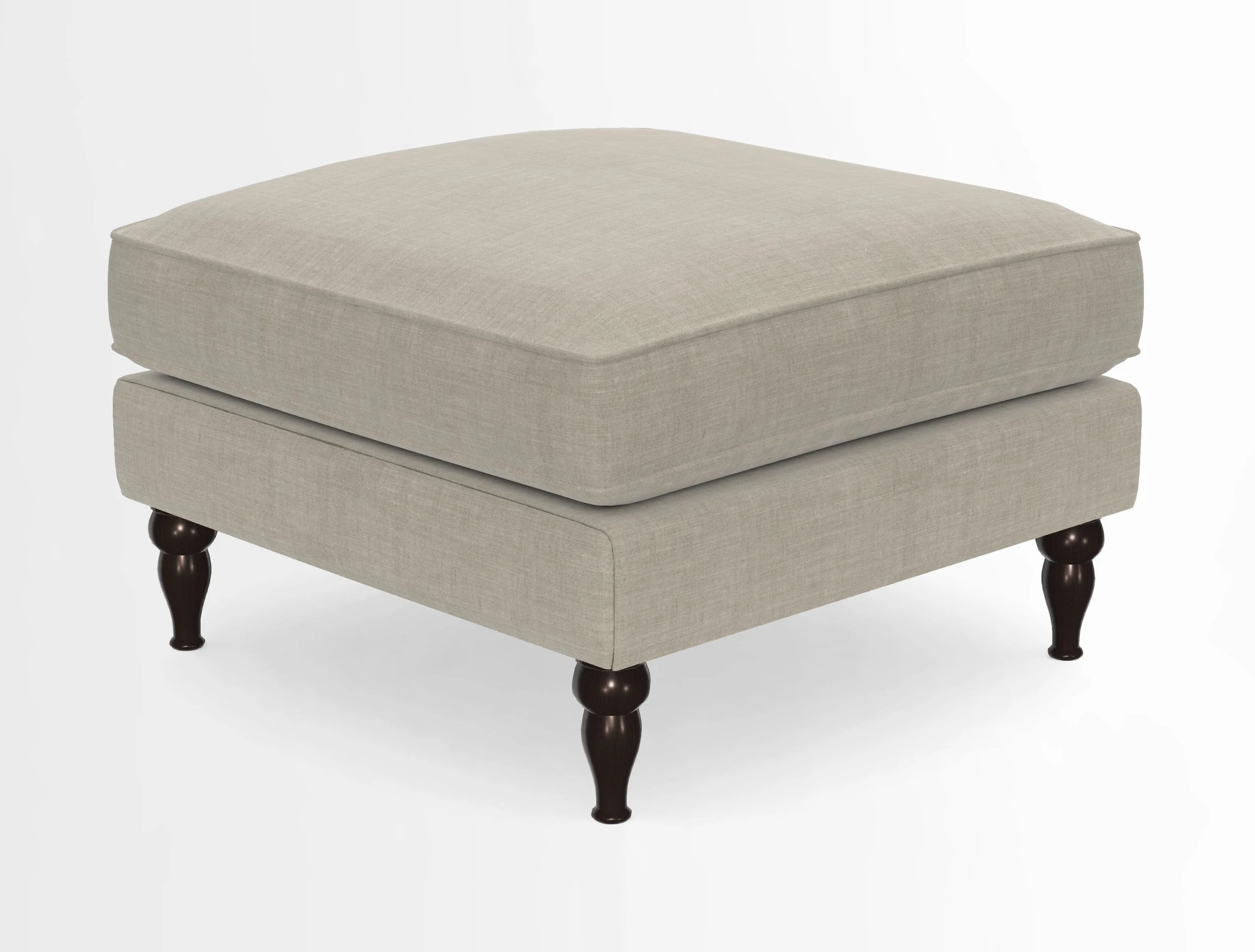 Cooksbridge Standard Footstool in Two Tone Plain Biscuit