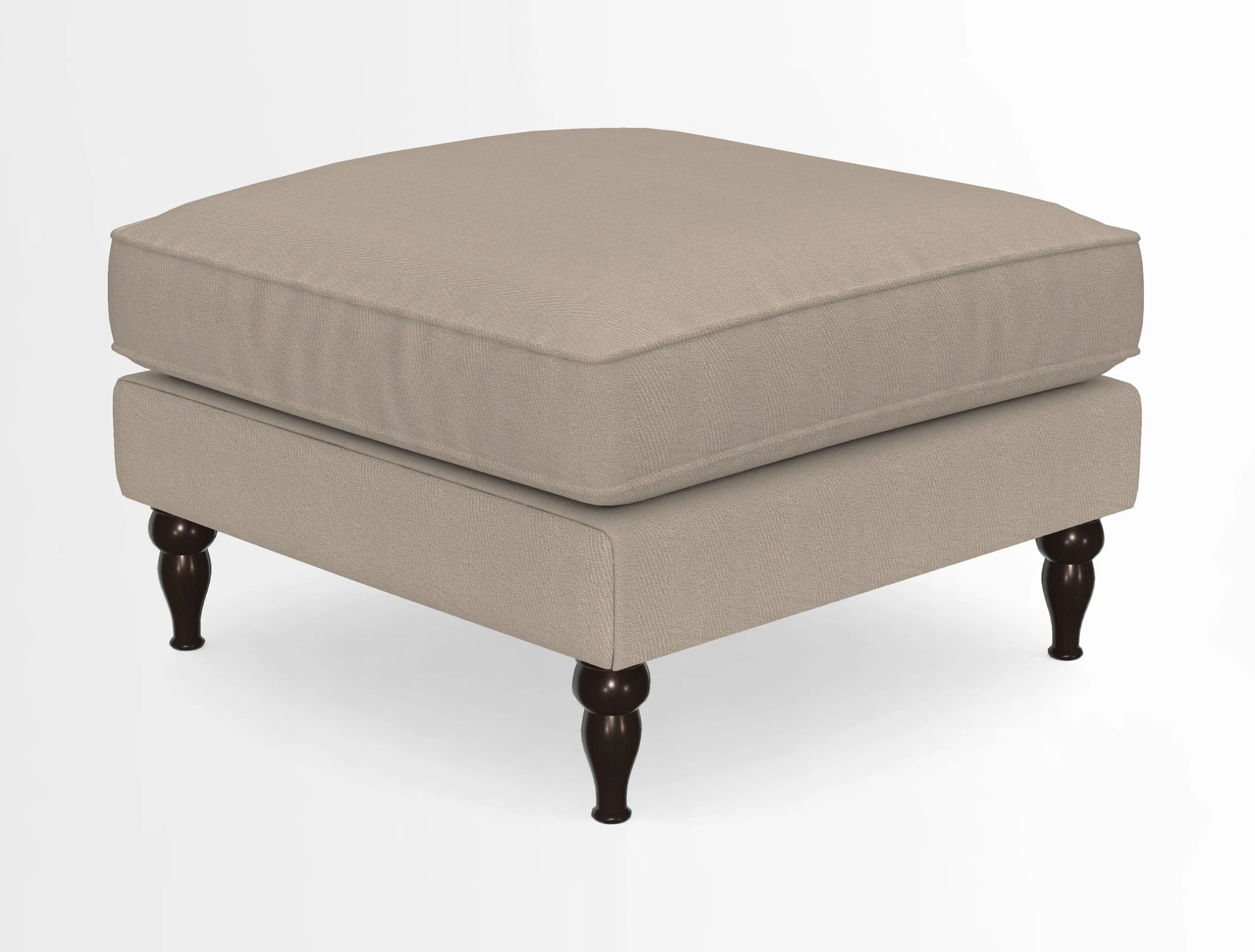 Cooksbridge Standard Footstool in Two Tone Plain Biscuit
