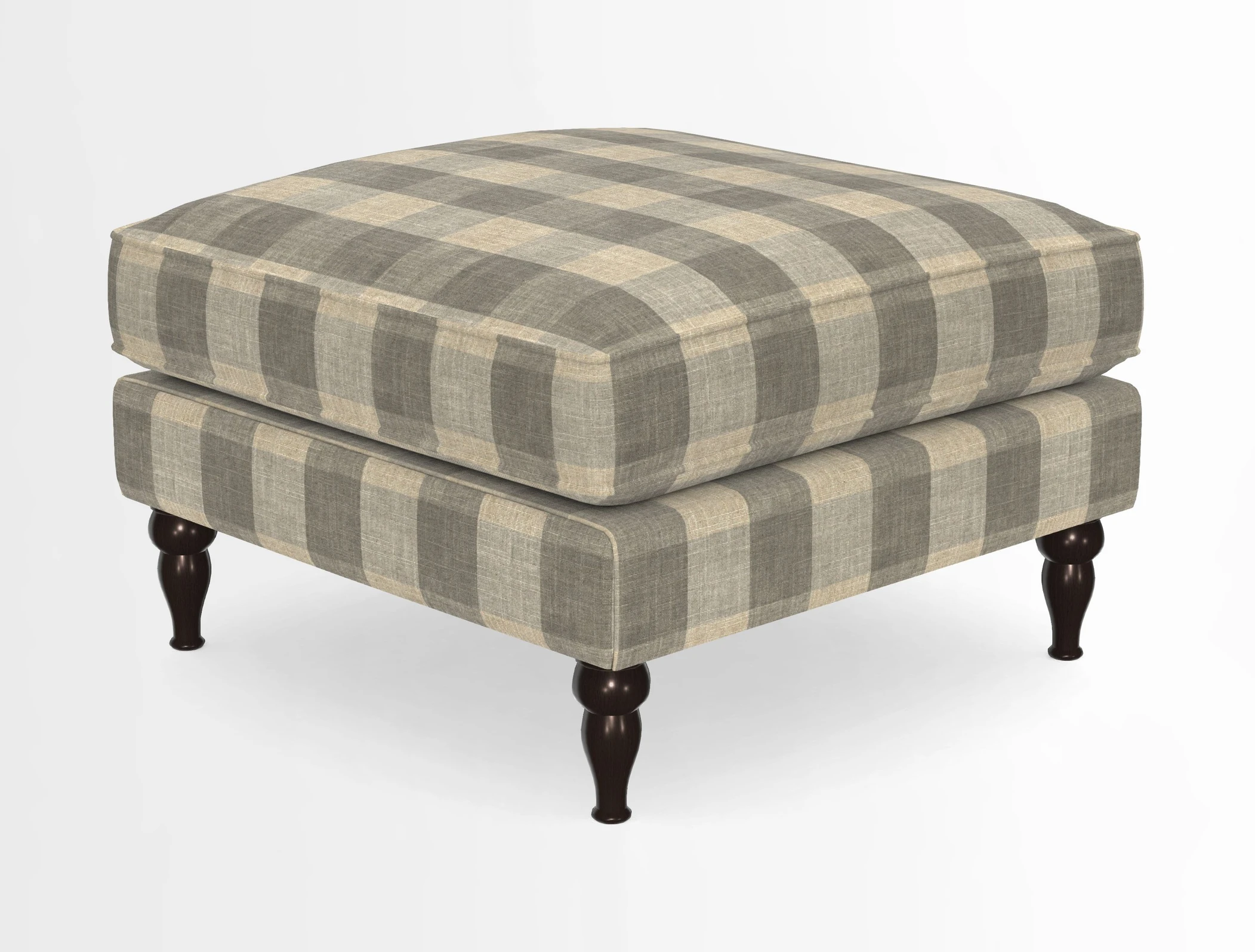 Cooksbridge Standard Footstool in Two Tone Plain Biscuit