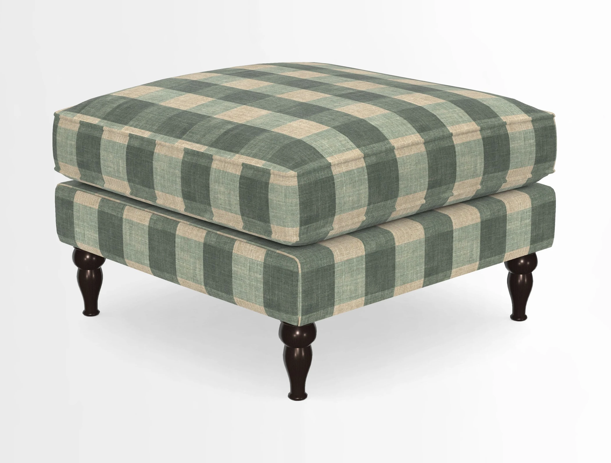 Cooksbridge Standard Footstool in Two Tone Plain Biscuit