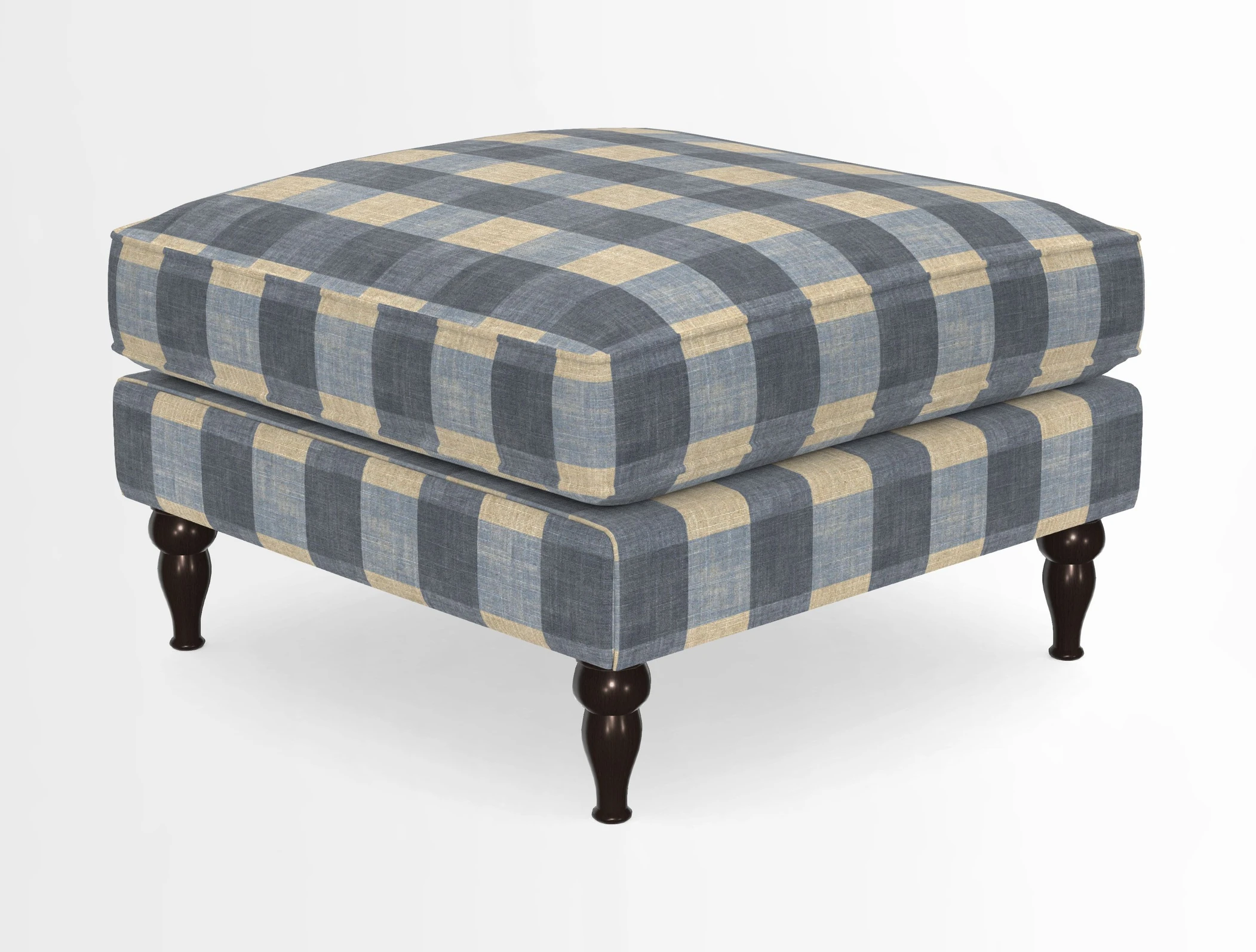 Cooksbridge Standard Footstool in Two Tone Plain Biscuit