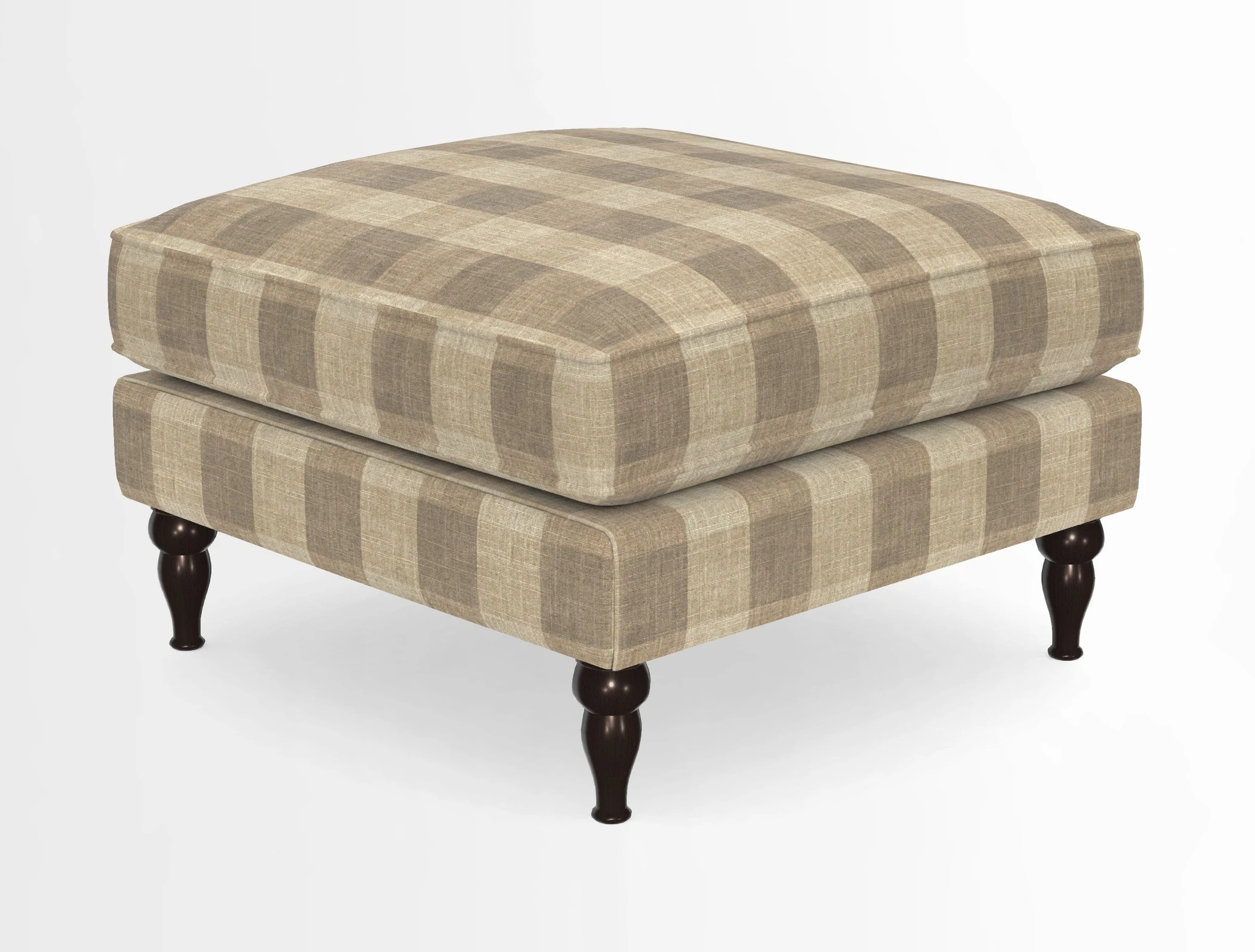 Cooksbridge Standard Footstool in Two Tone Plain Biscuit