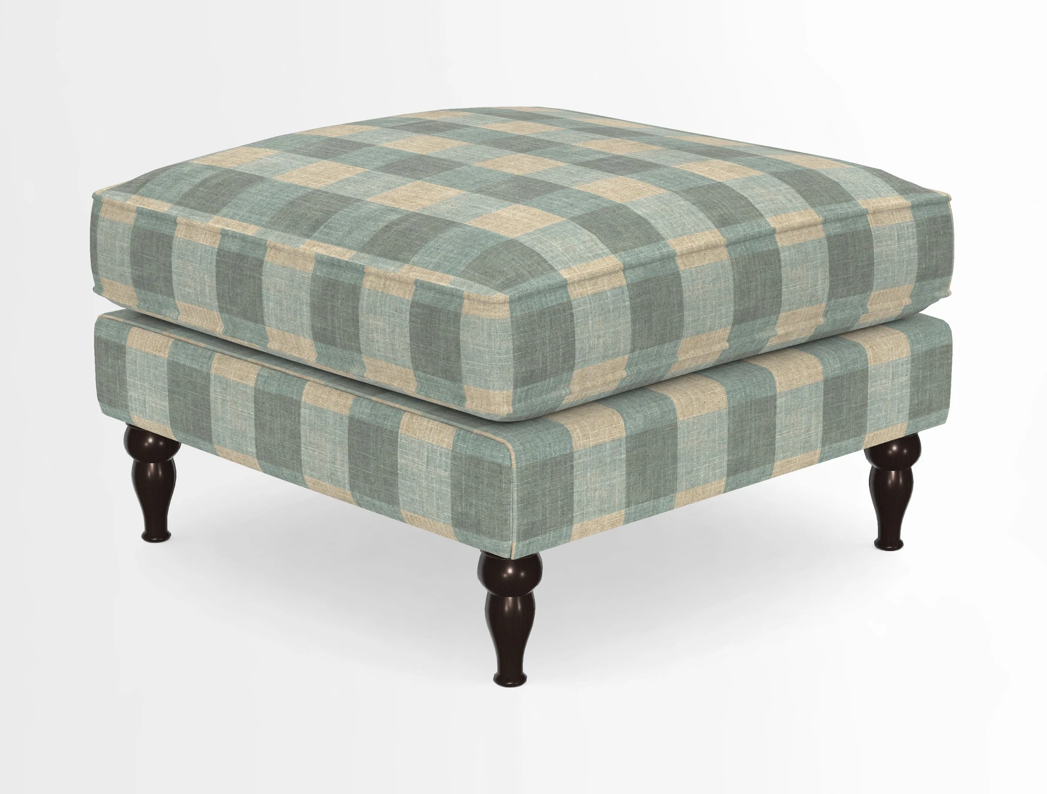 Cooksbridge Standard Footstool in Two Tone Plain Biscuit