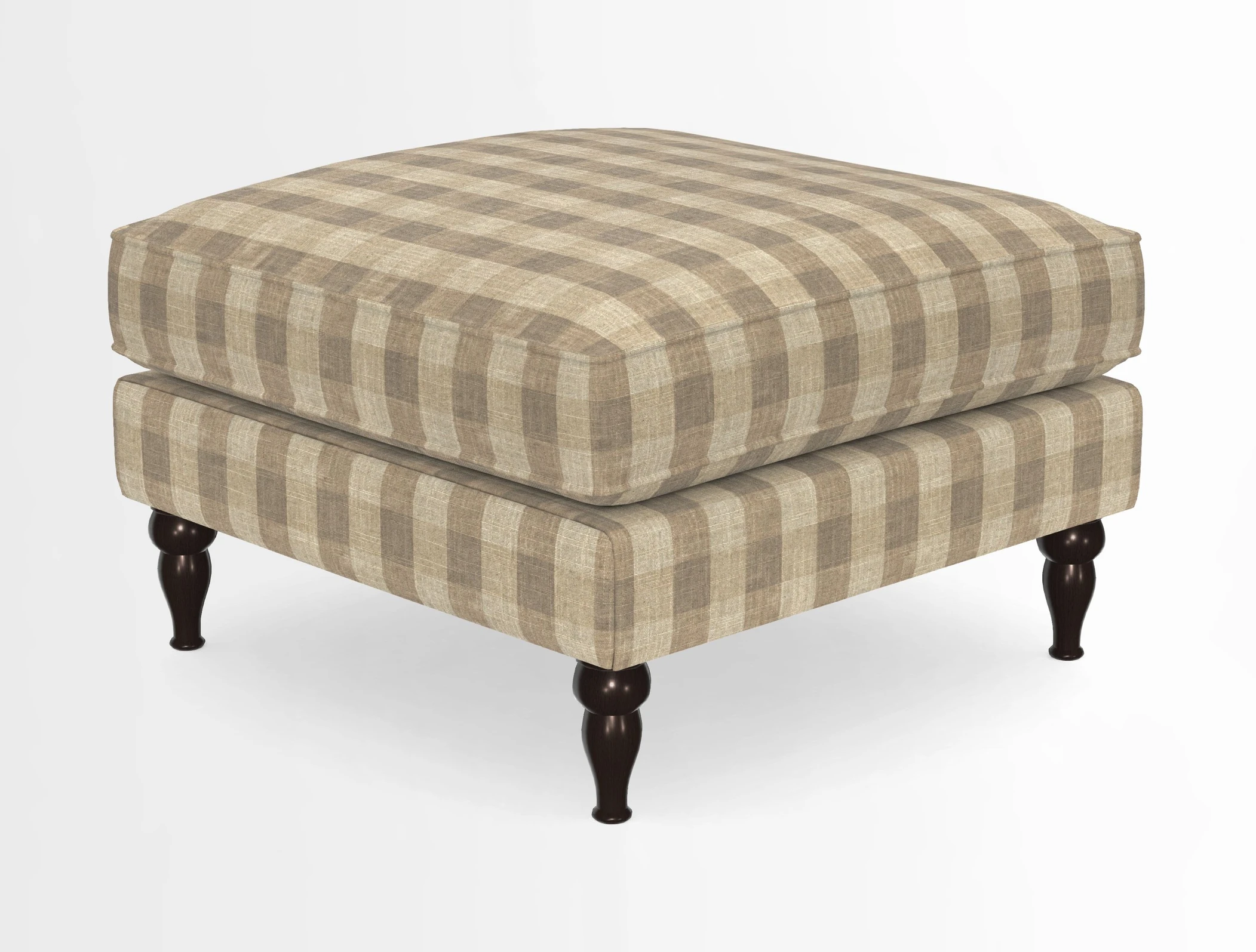 Cooksbridge Standard Footstool in Two Tone Plain Biscuit