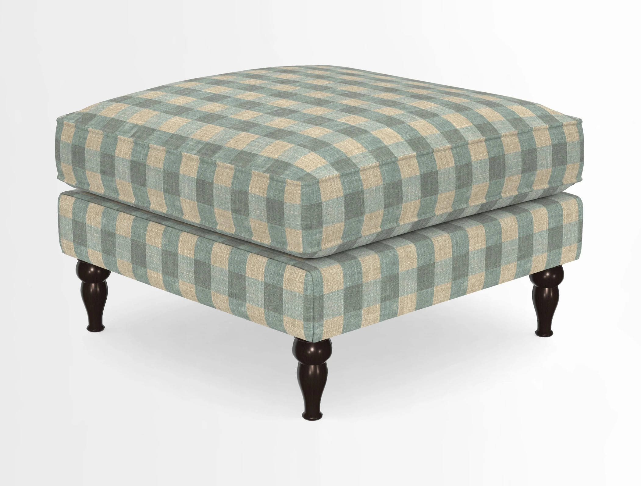 Cooksbridge Standard Footstool in Two Tone Plain Biscuit