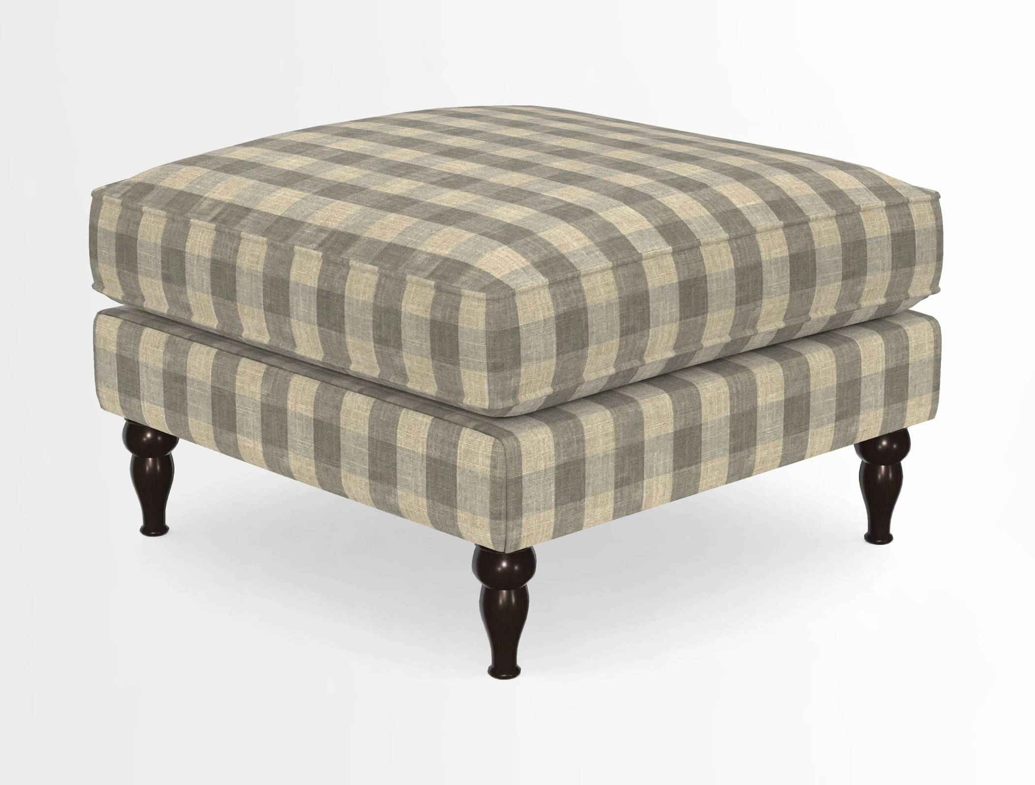 Cooksbridge Standard Footstool in Two Tone Plain Biscuit