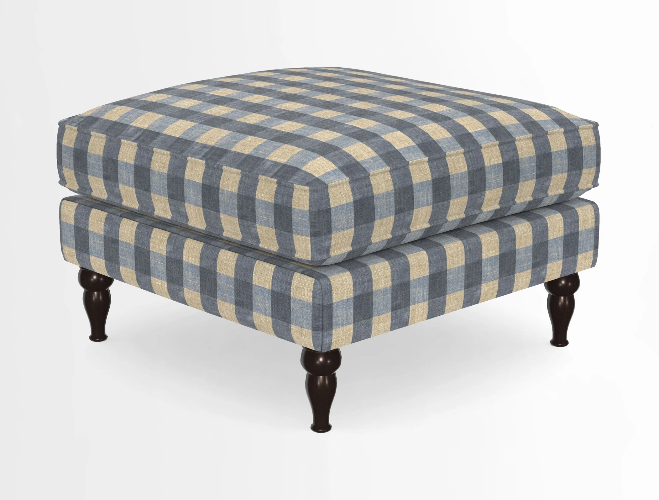 Cooksbridge Standard Footstool in Two Tone Plain Biscuit